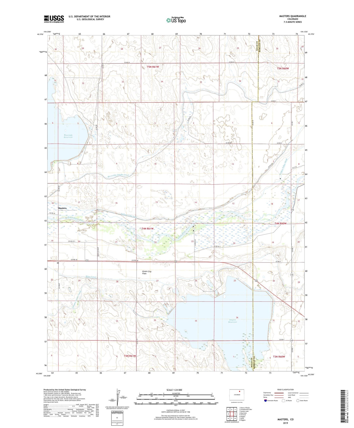 Masters Colorado US Topo Map Image