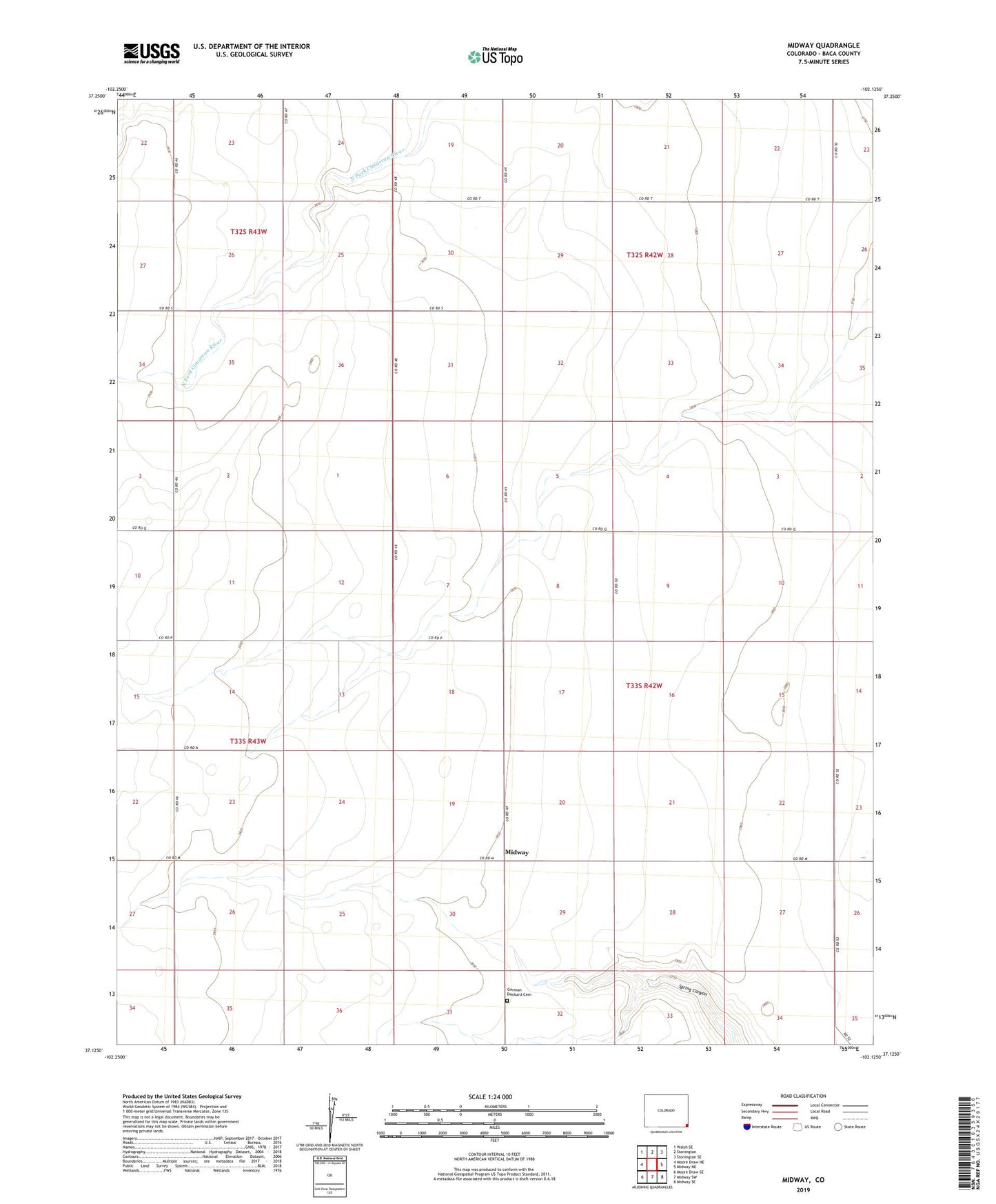 Midway Colorado US Topo Map Image