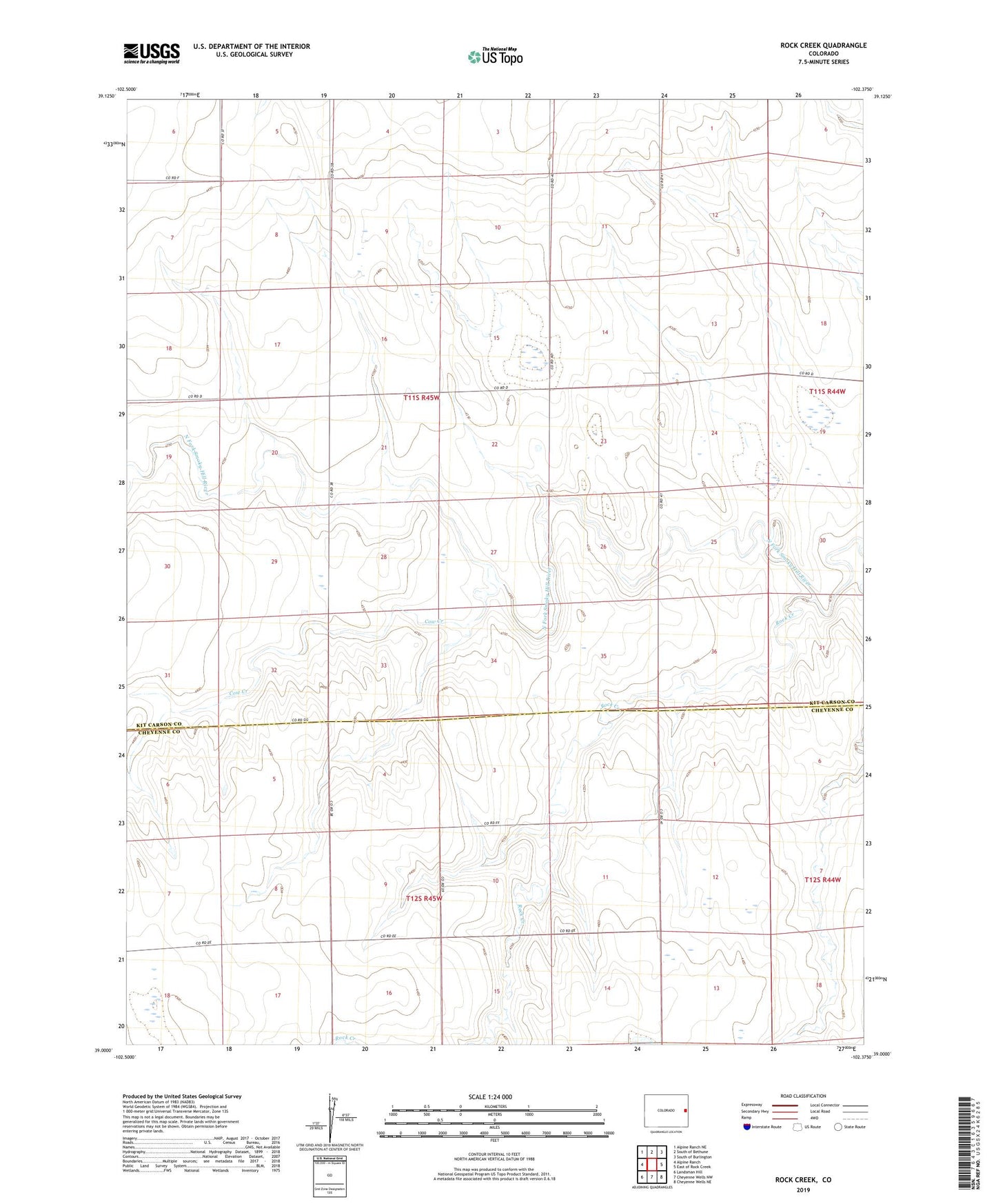 Rock Creek Colorado US Topo Map Image