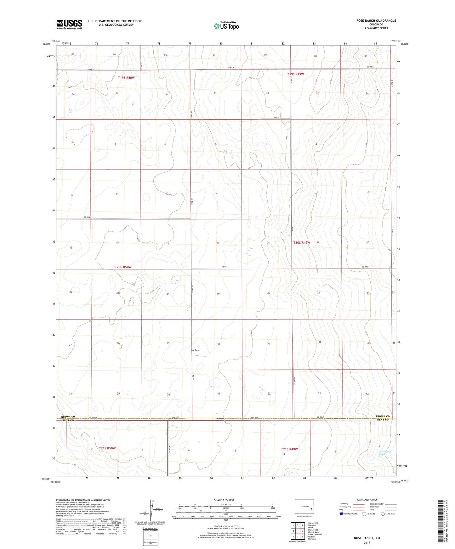 Rose Ranch Colorado US Topo Map Image