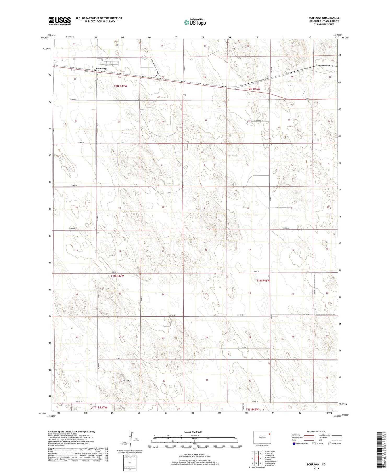 Schramm Colorado US Topo Map Image