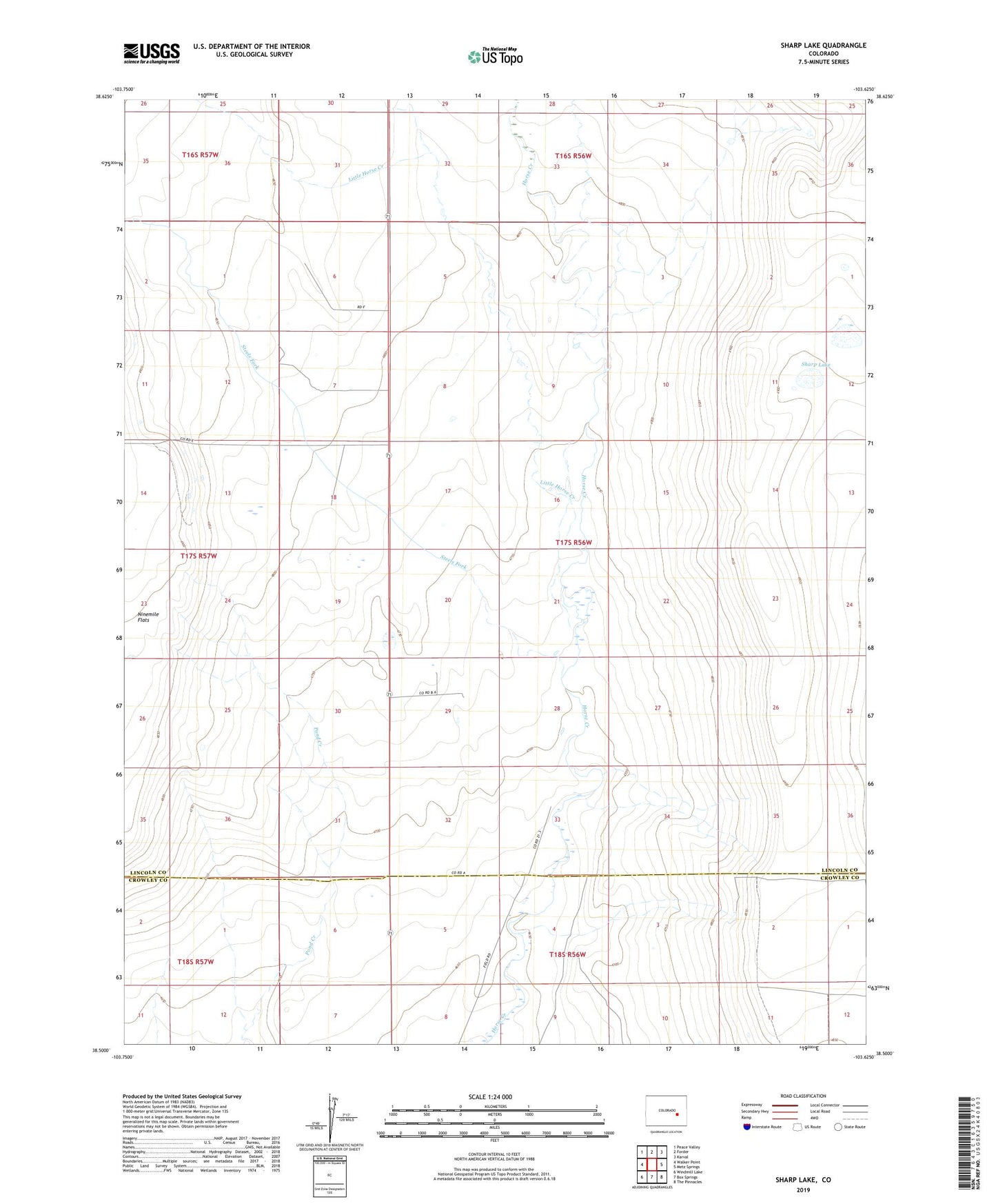 Sharp Lake Colorado US Topo Map Image