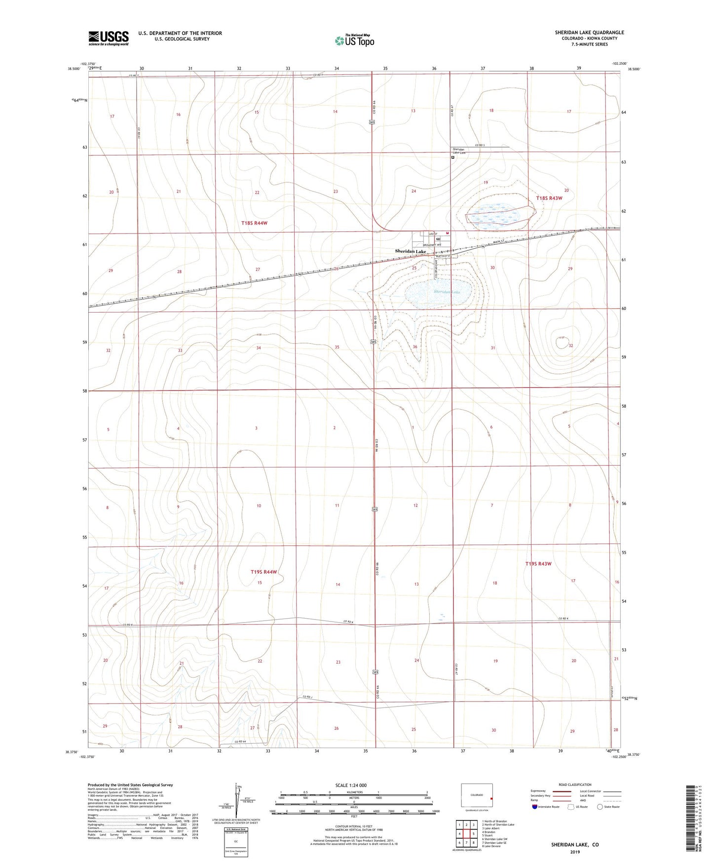 Sheridan Lake Colorado US Topo Map Image