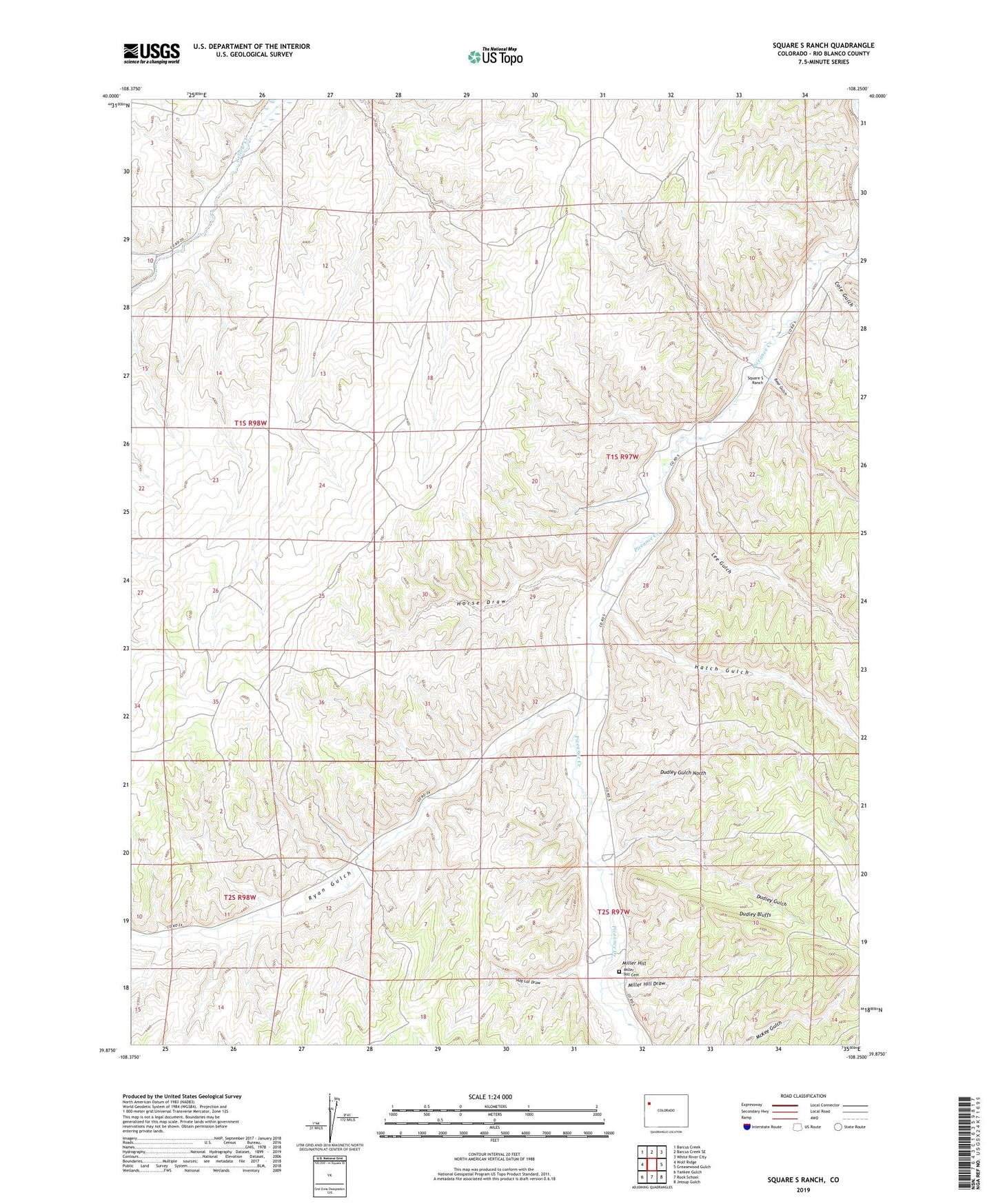 Square S Ranch Colorado US Topo Map Image