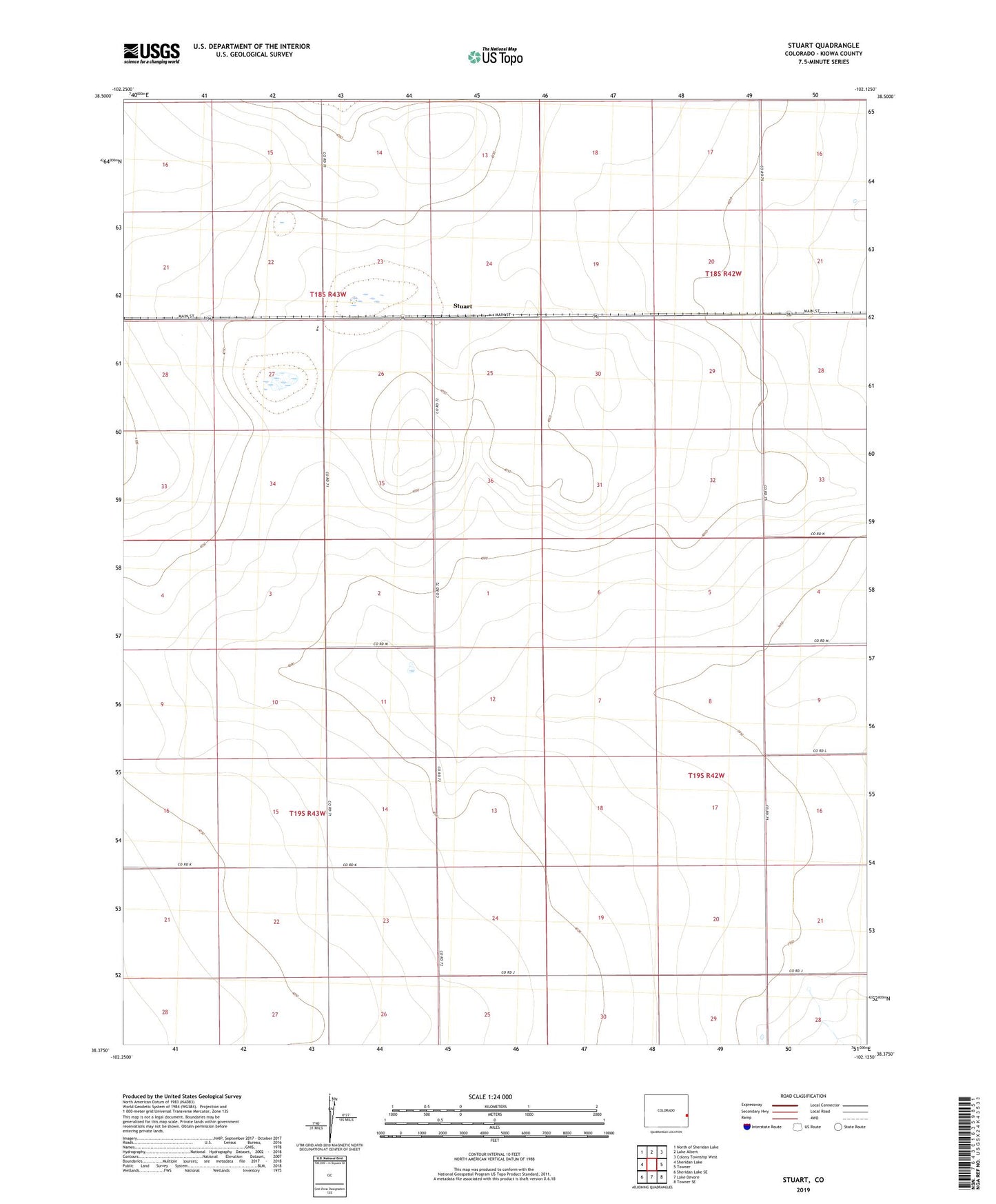 Stuart Colorado US Topo Map Image