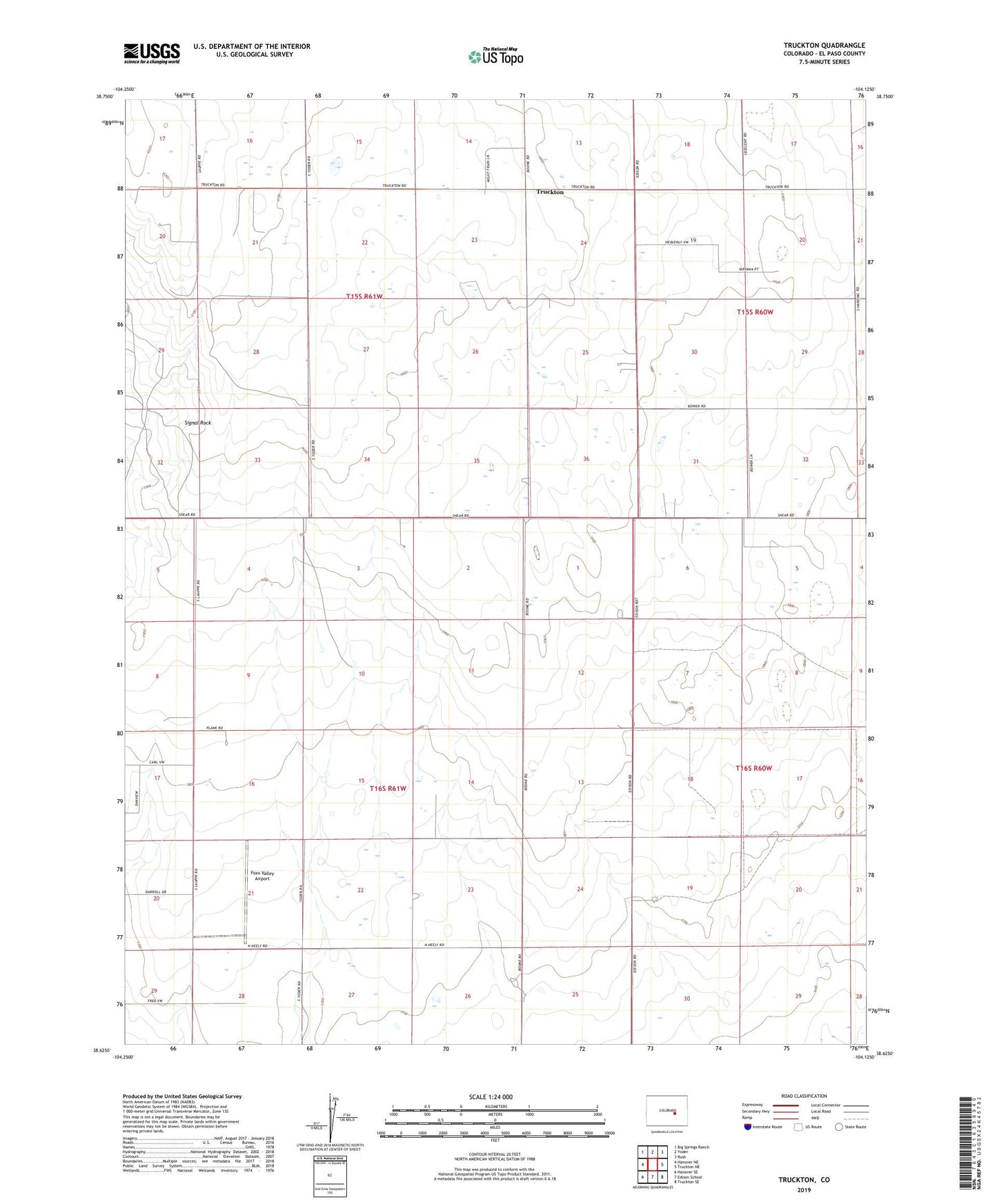 Truckton Colorado US Topo Map Image
