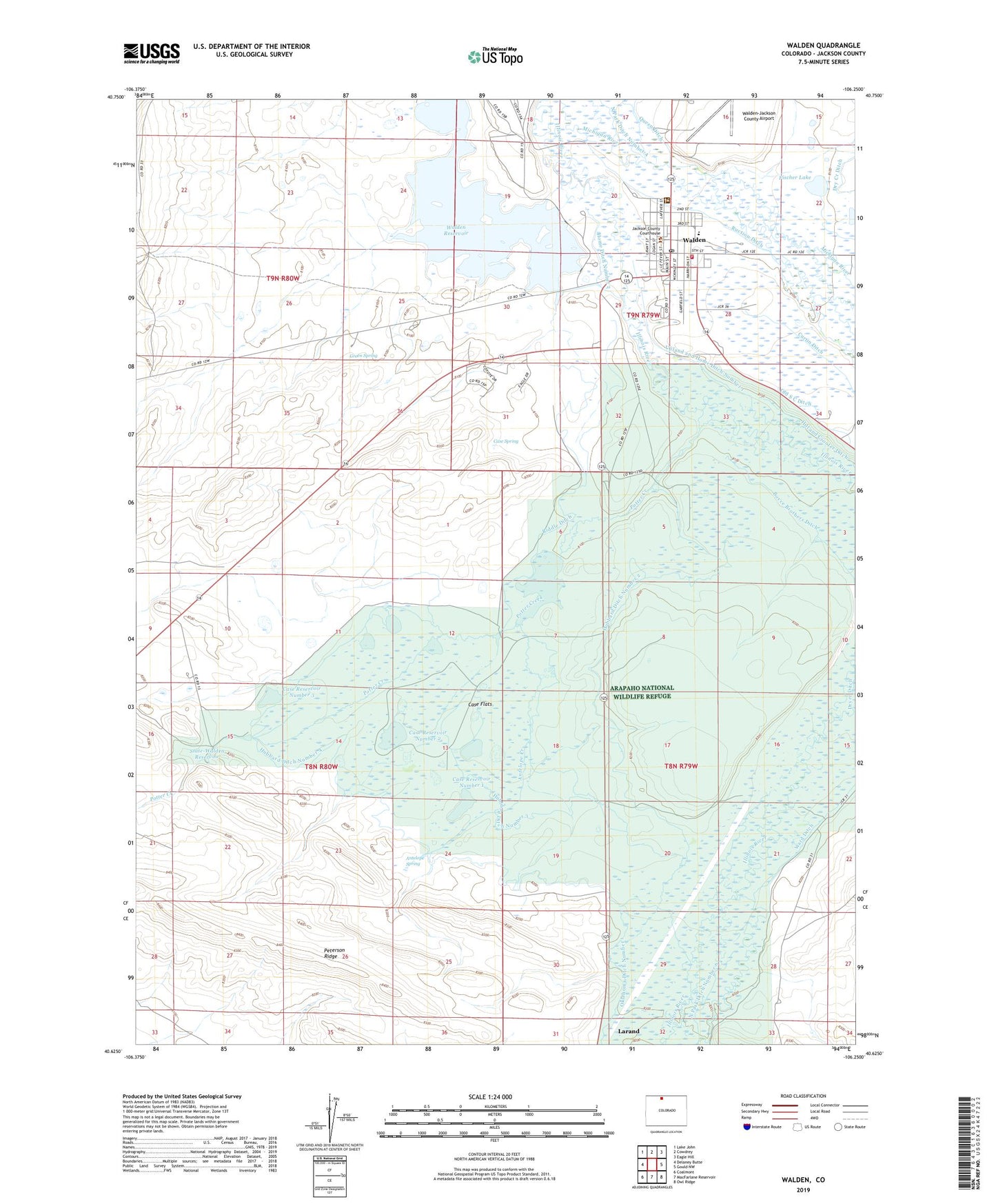 Walden Colorado US Topo Map Image