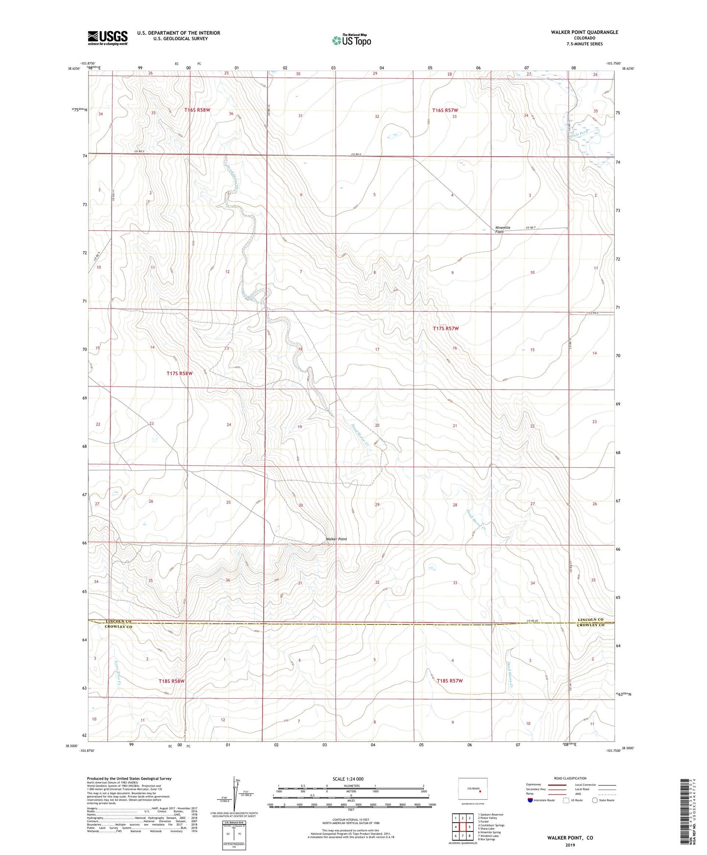 Walker Point Colorado US Topo Map Image