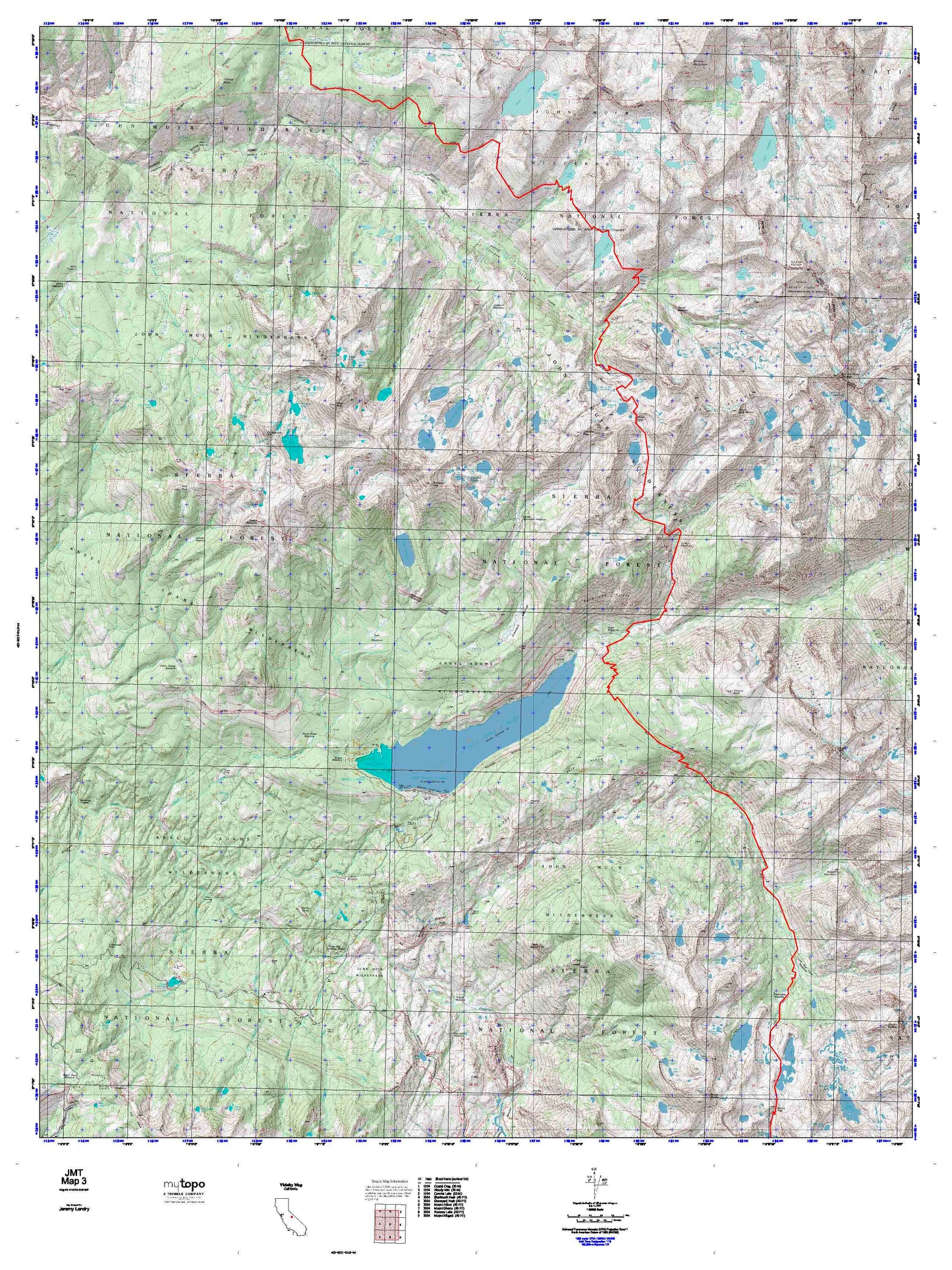 John Muir Trail Map 3