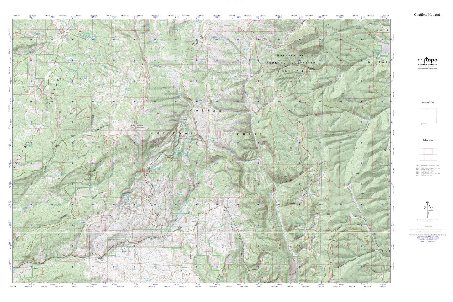 Canjilon Mountain MyTopo Explorer Series Map Image