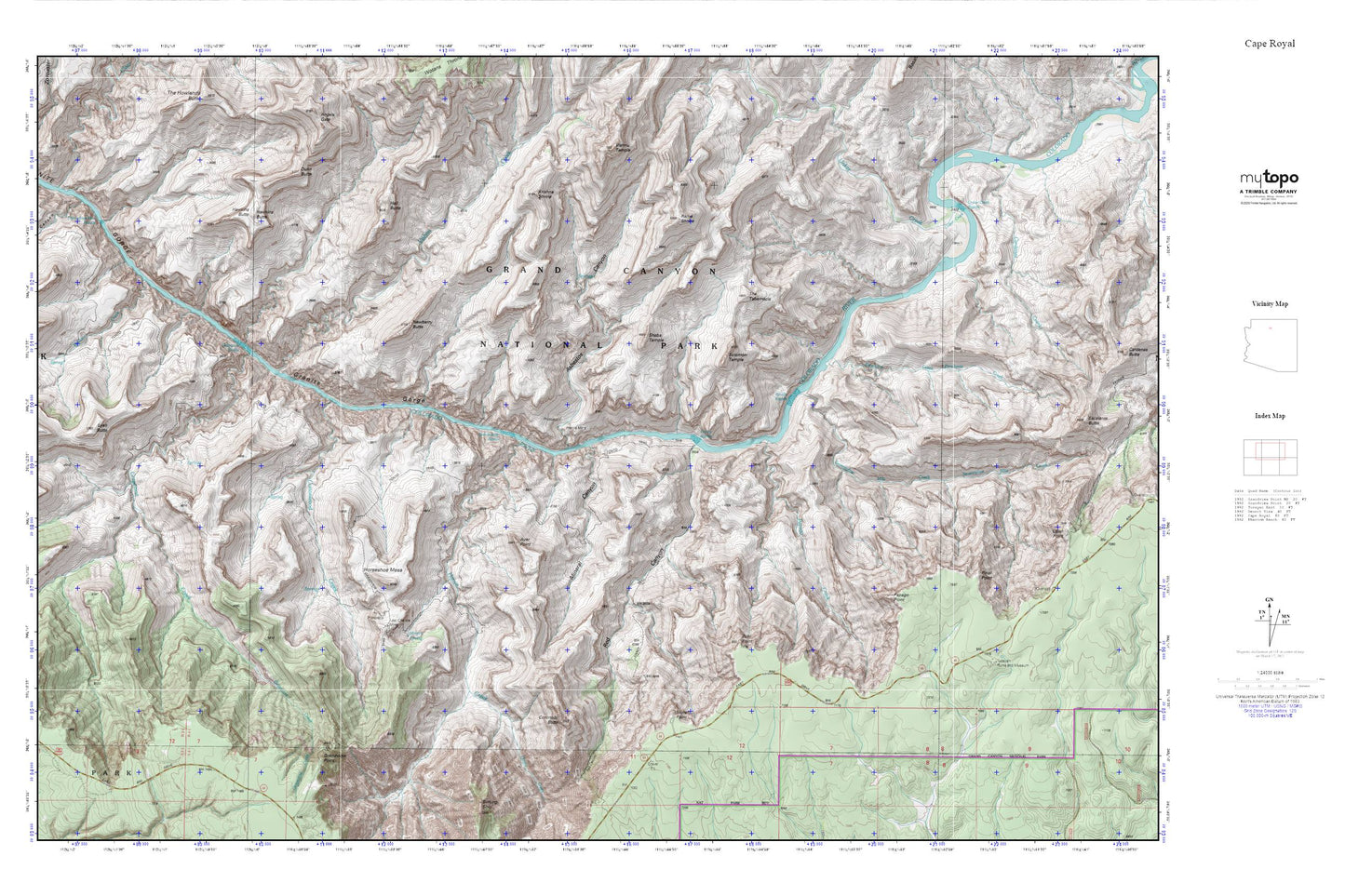 Cape Royal MyTopo Explorer Series Map Image