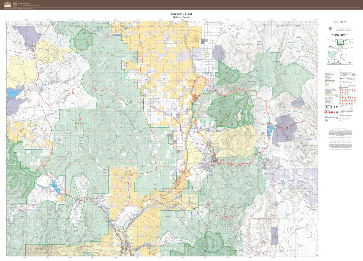 Carson National Forest East Map