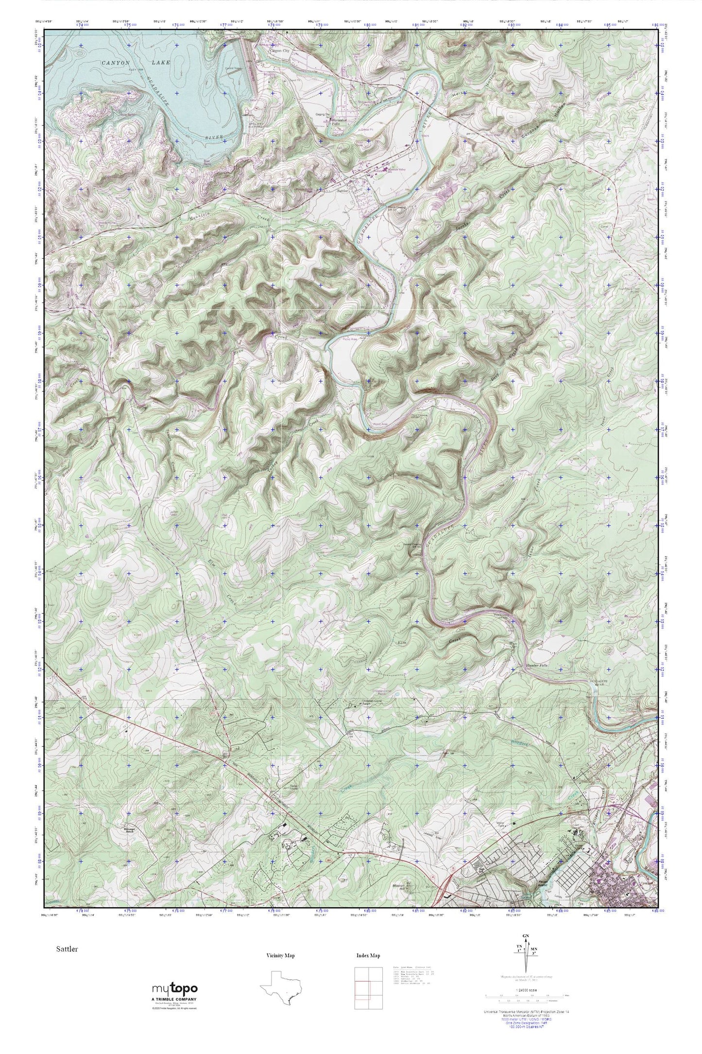 Castlemen Events LNAV MyTopo Explorer Series Map Image