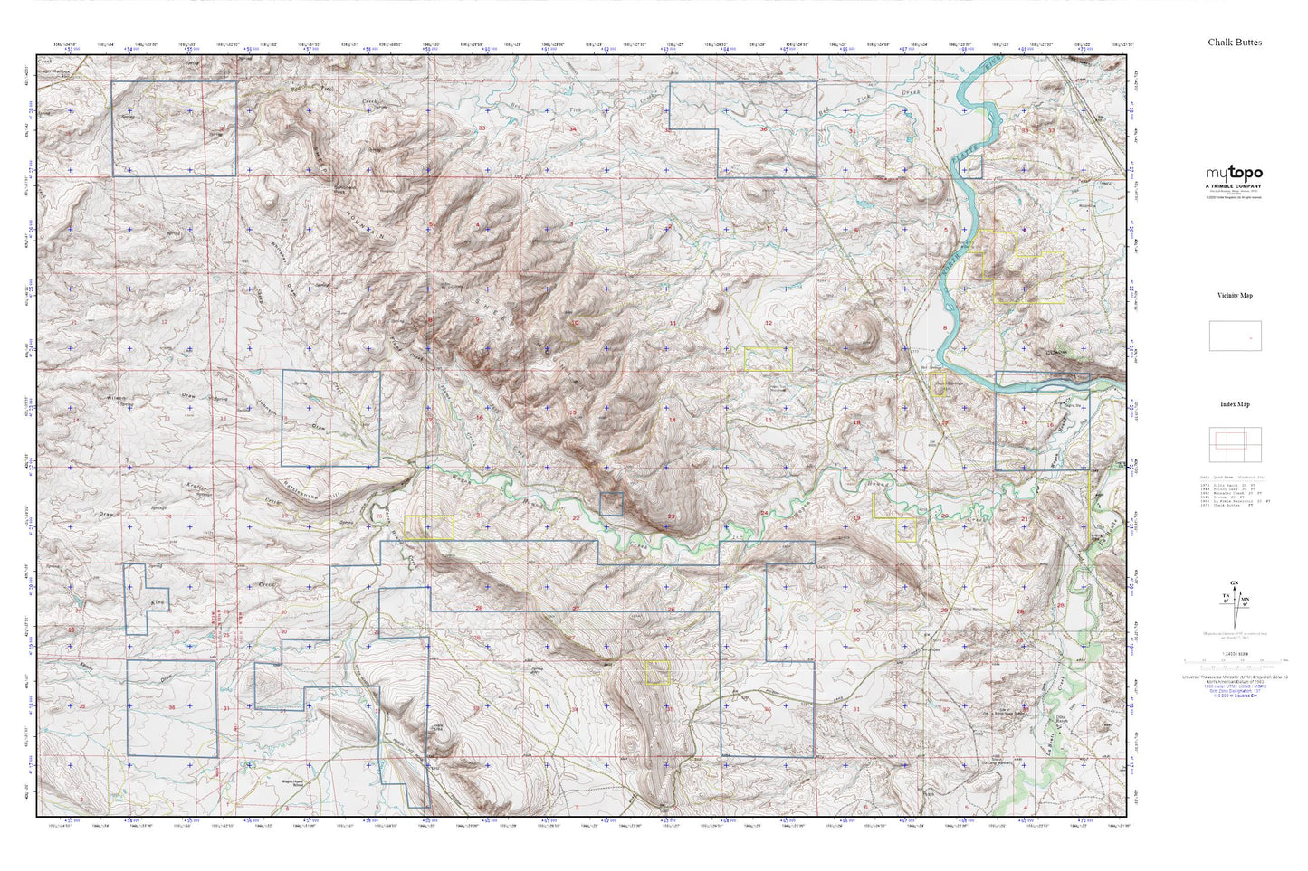 Chalk Buttes MyTopo Explorer Series Map Image