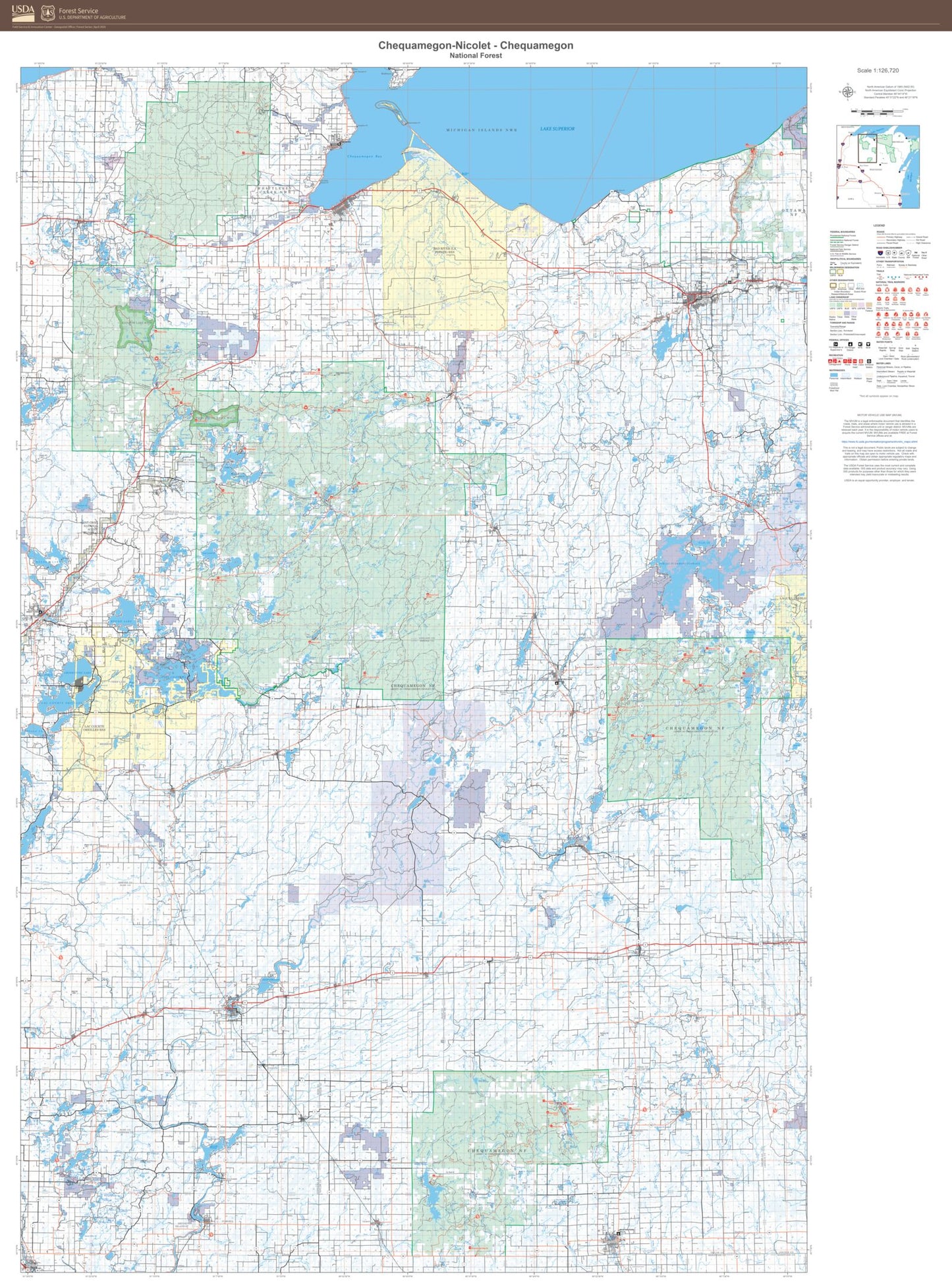 Chequamegon National Forest Map