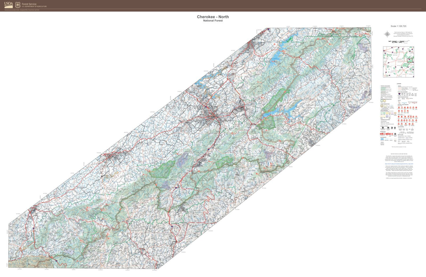 Cherokee National Forest North Map