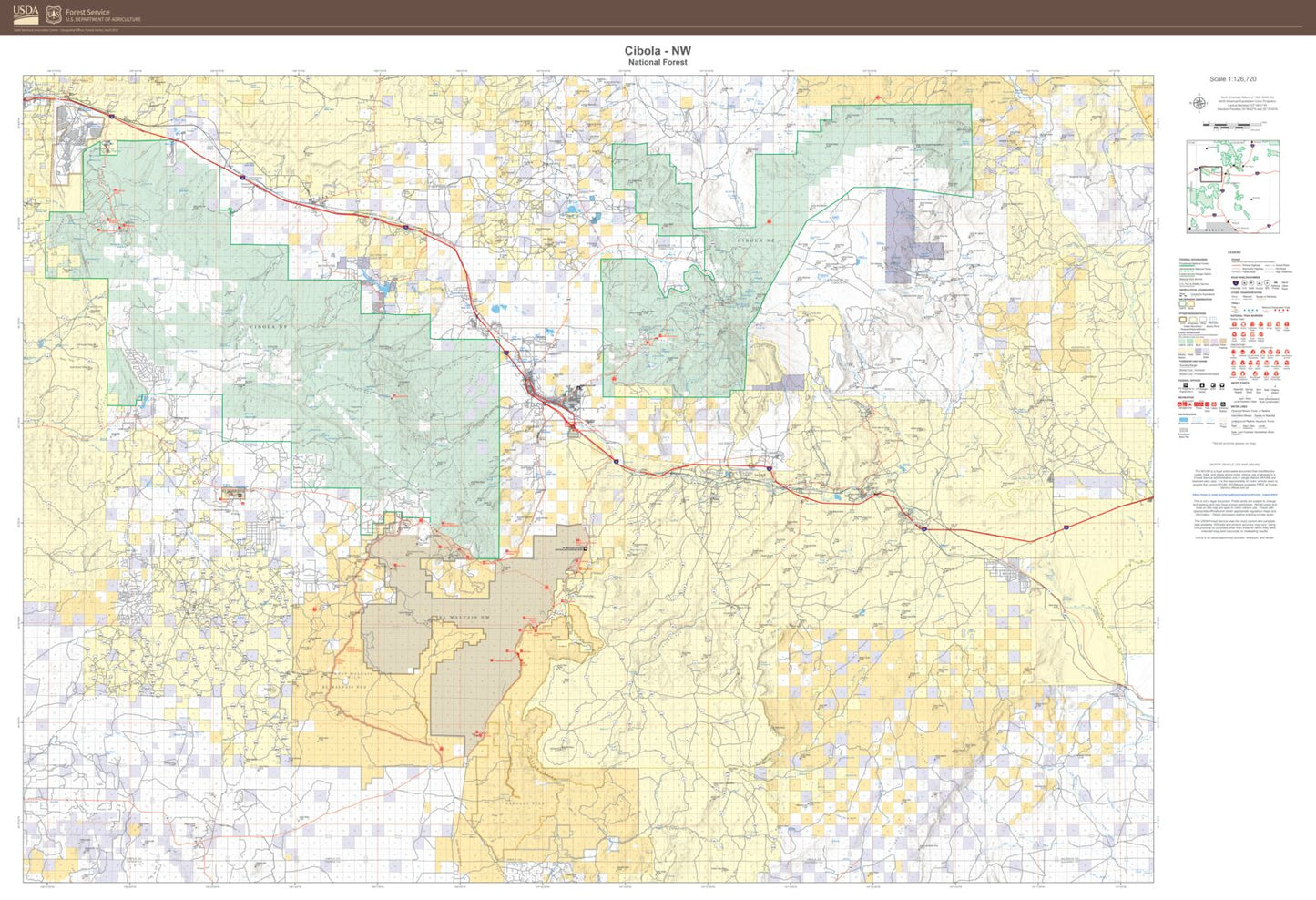 Cibola National Forest NW Map