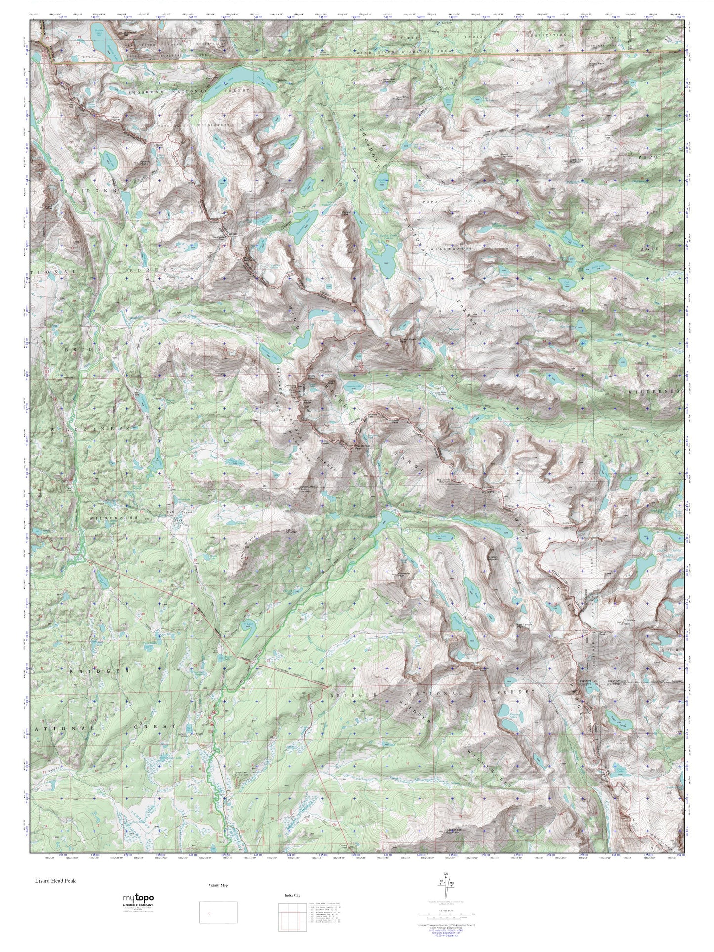 Cirque of the Towers MyTopo Explorer Series Map Image