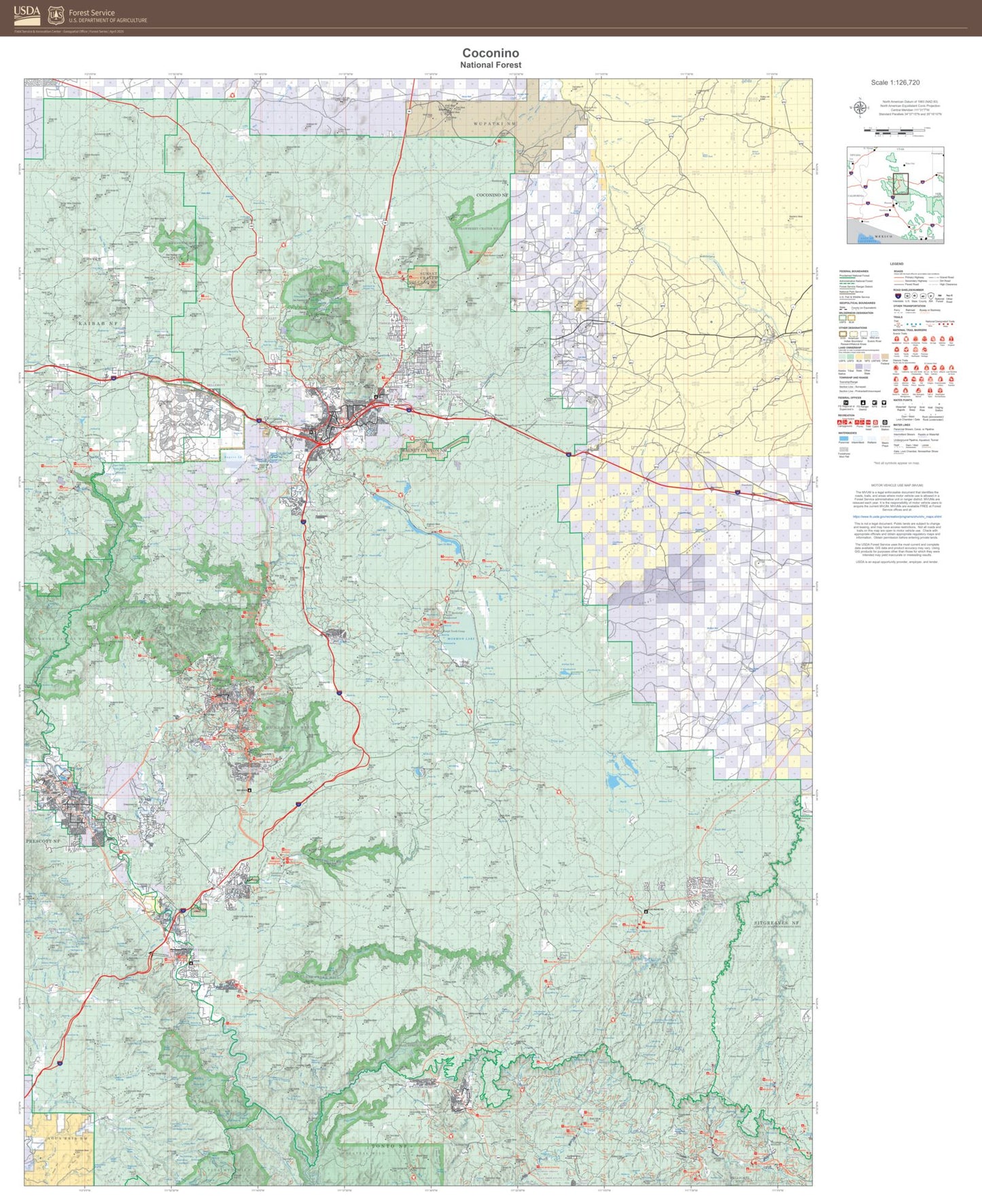 Coconino National Forest Map