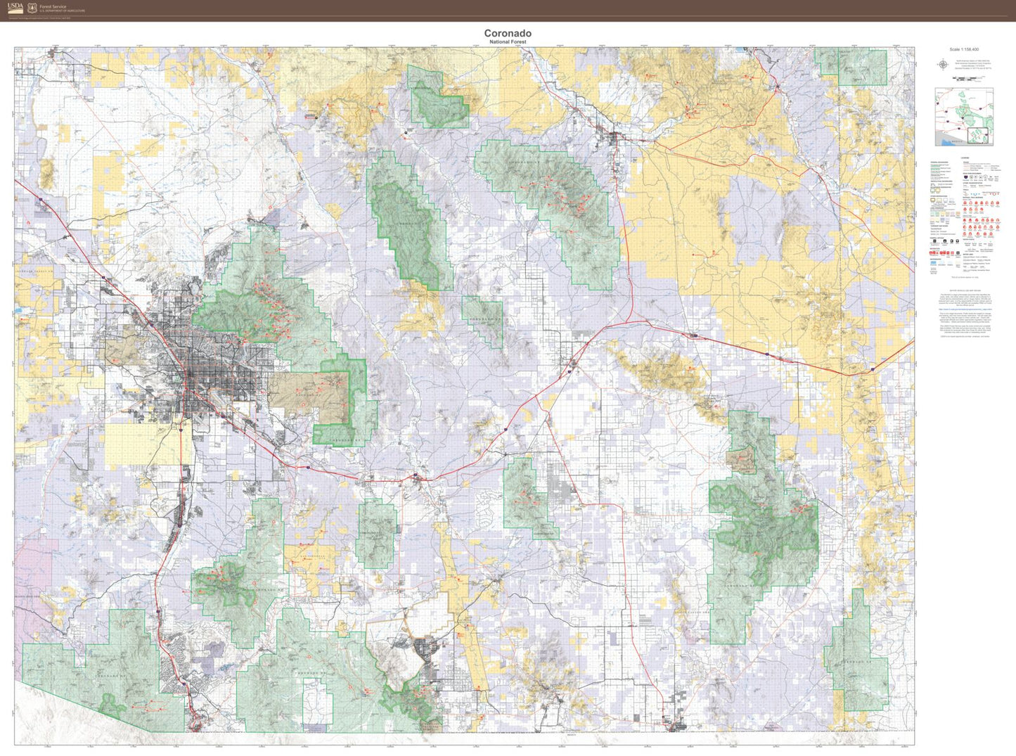 Coronado National Forest Map