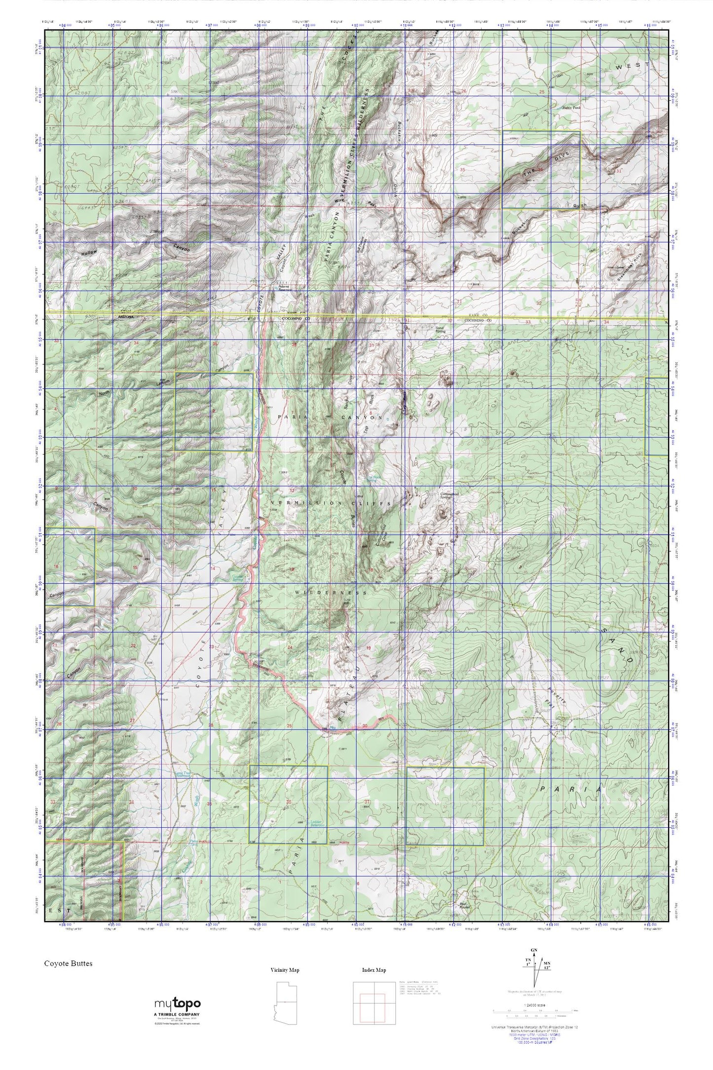 Coyote Buttes MyTopo Explorer Series Map Image