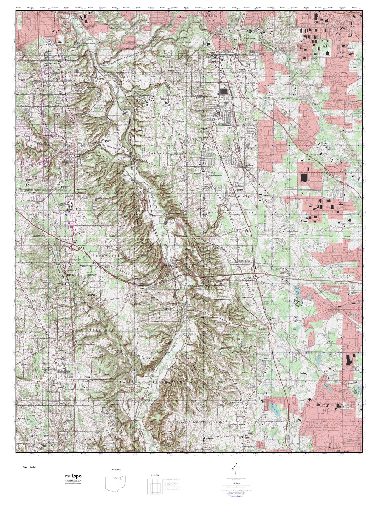 Custom HH Land Nav North MyTopo Explorer Series Map Image