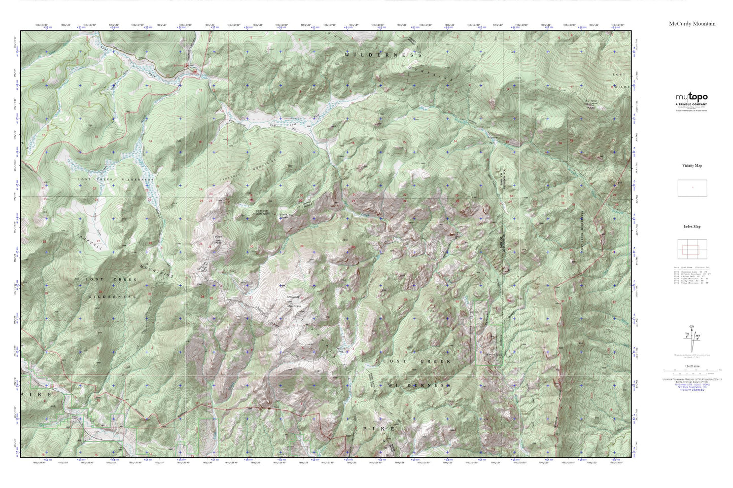 Denver_Lost Creek Wilderness Loop MyTopo Explorer Series Map Image