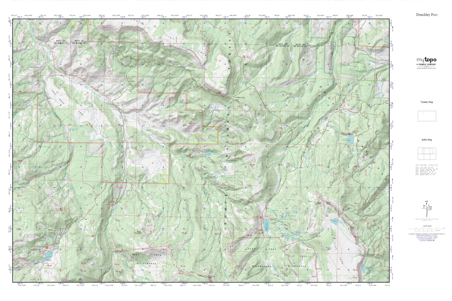 Dunckley Pass MyTopo Explorer Series Map Image