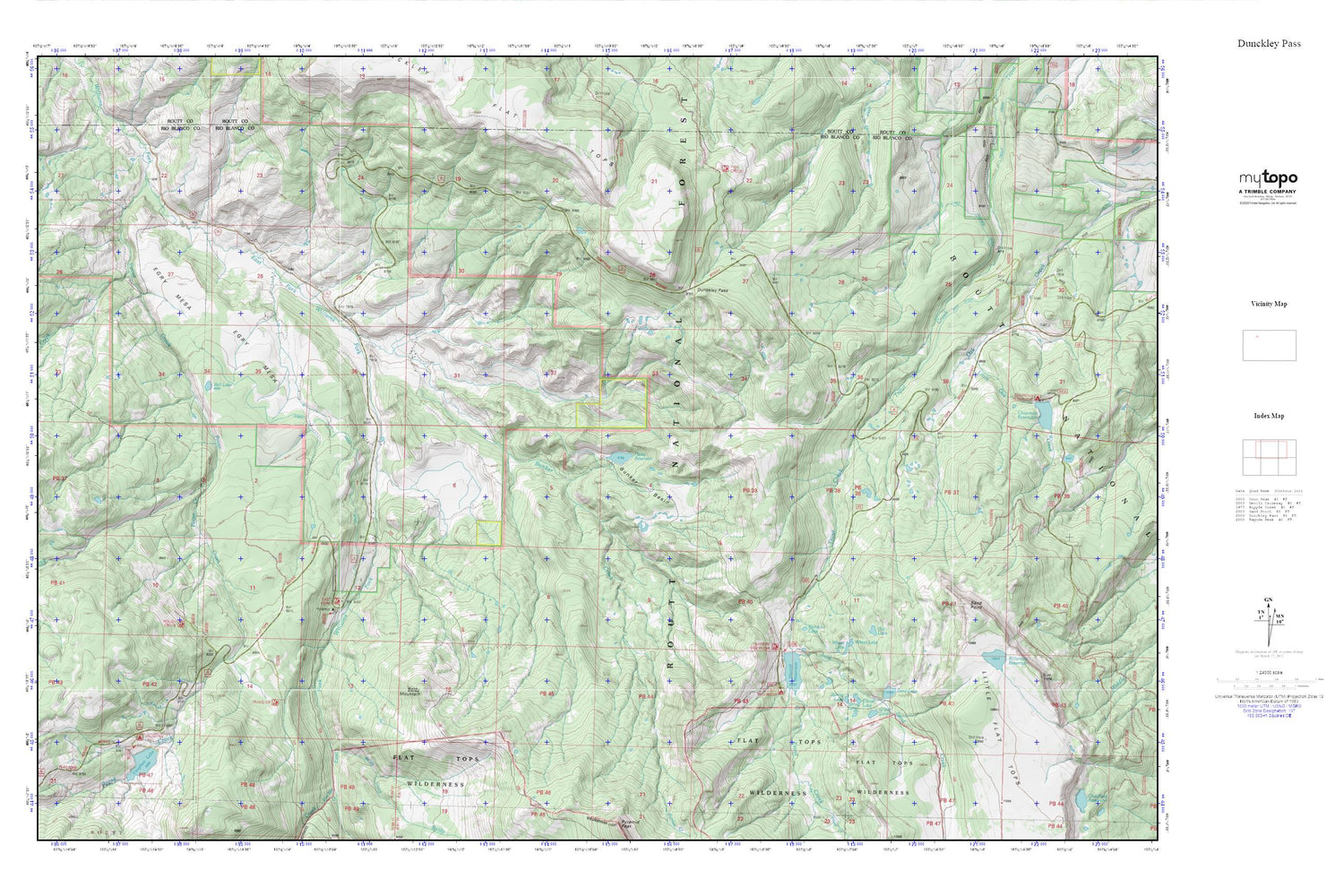 Dunckley Pass MyTopo Explorer Series Map Image