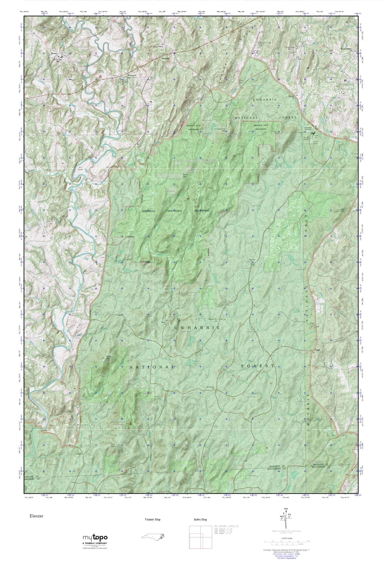 Eleazer MyTopo Explorer Series Map Image