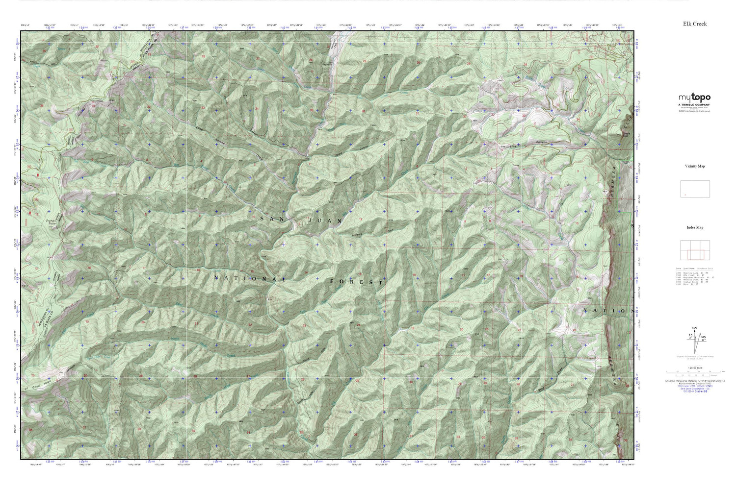 Elk Creek MyTopo Explorer Series Map Image