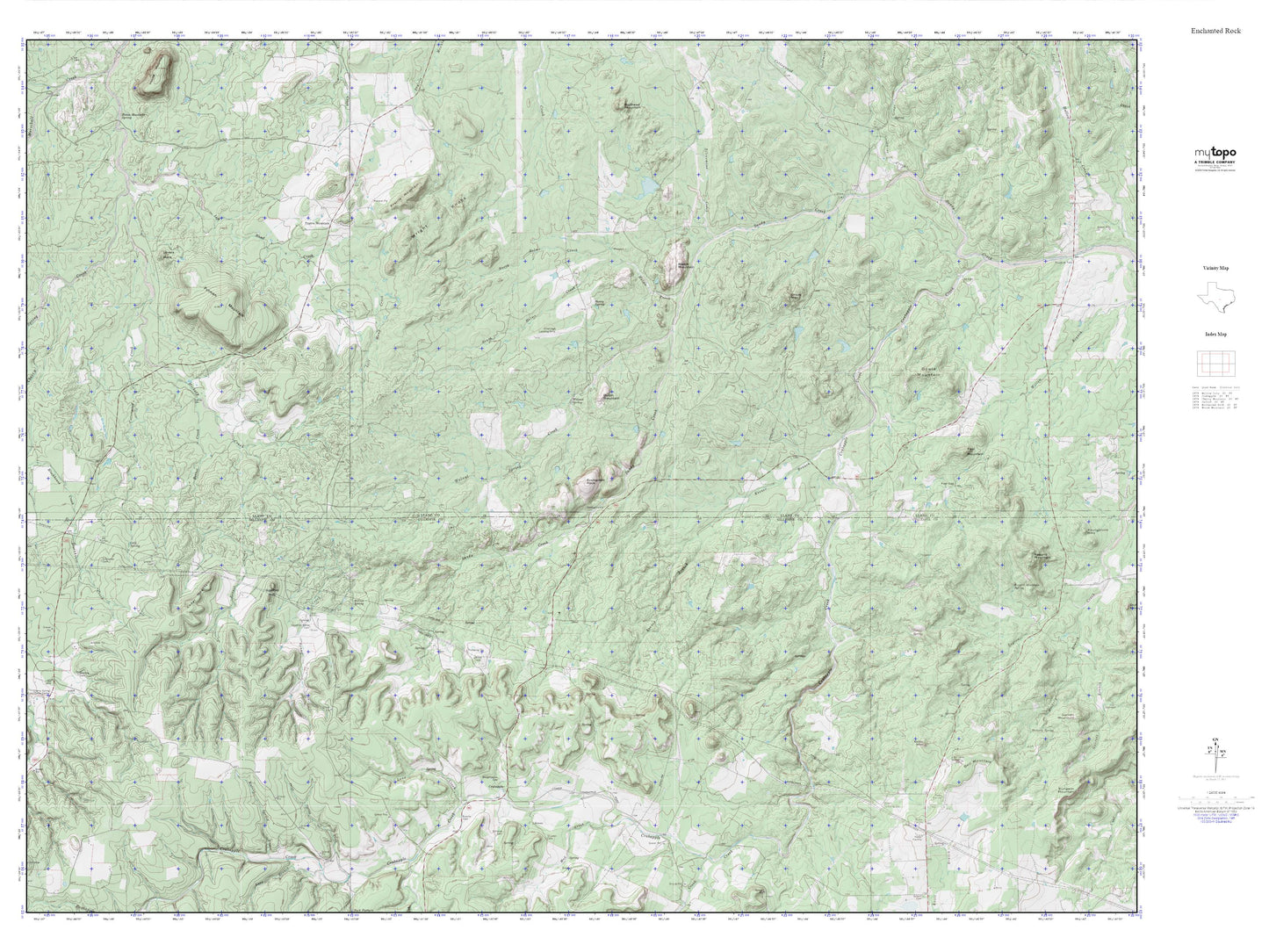 Enchanted Rock MyTopo Explorer Series Map Image