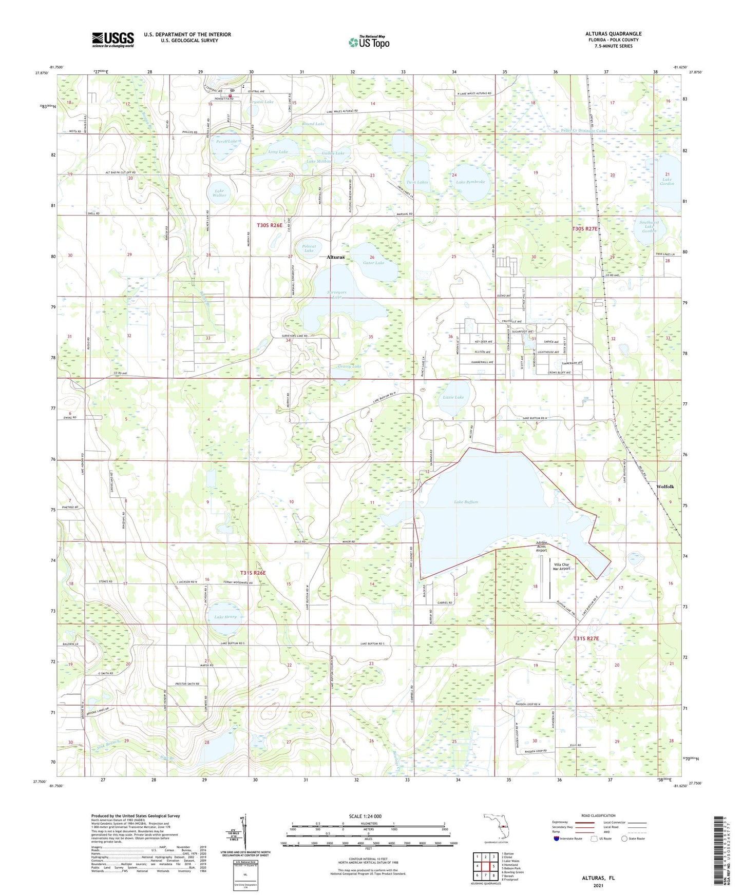 Alturas Florida US Topo Map Image