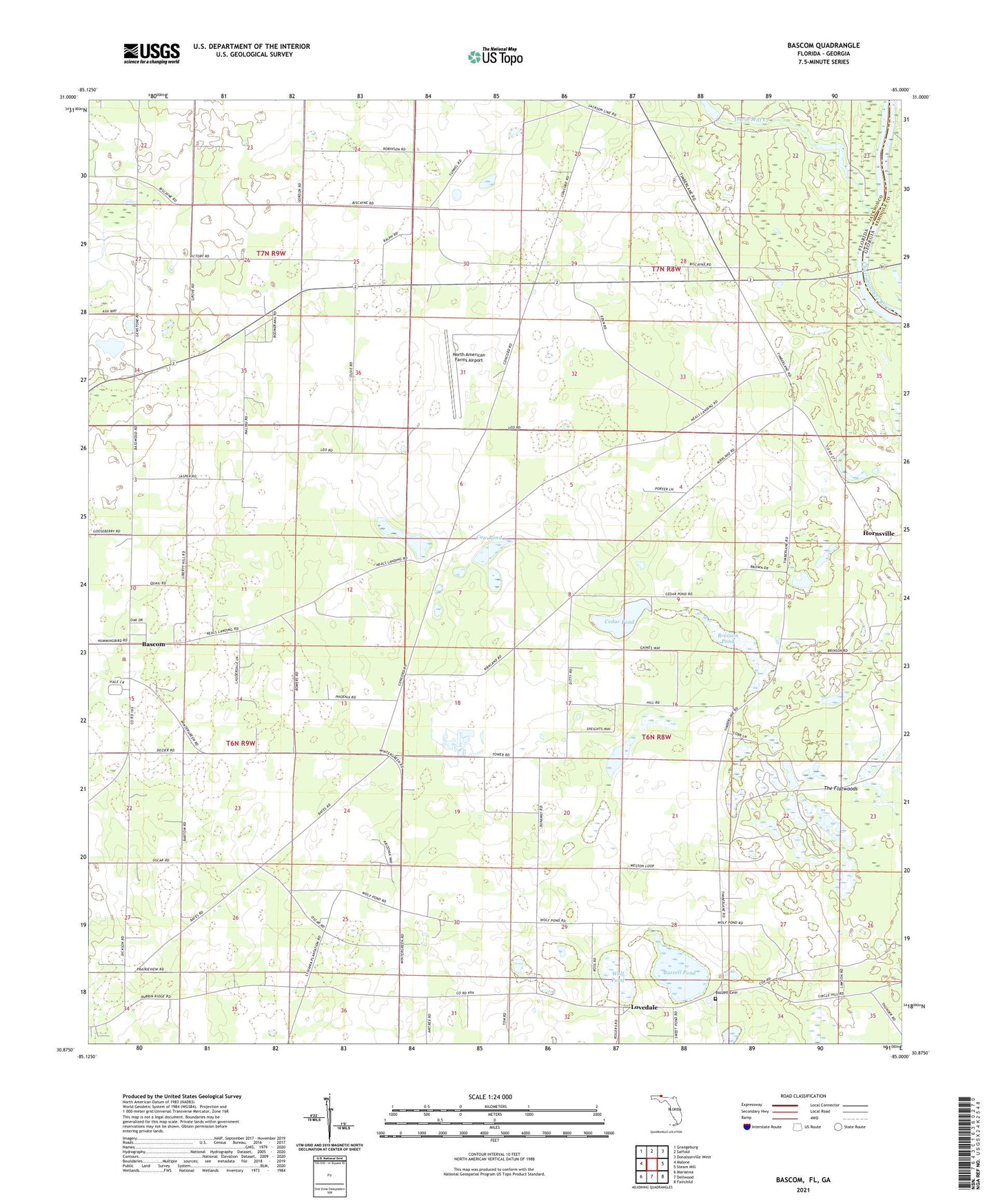 Bascom Florida US Topo Map Image