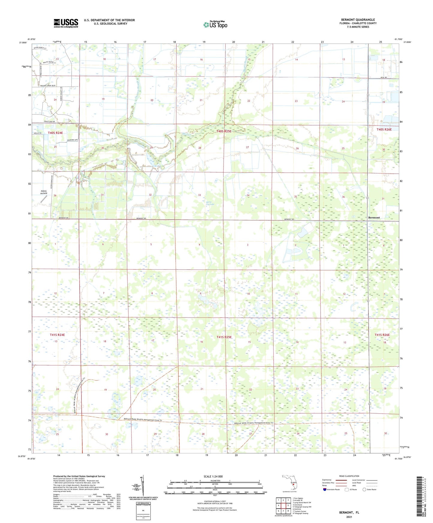 Bermont Florida US Topo Map Image