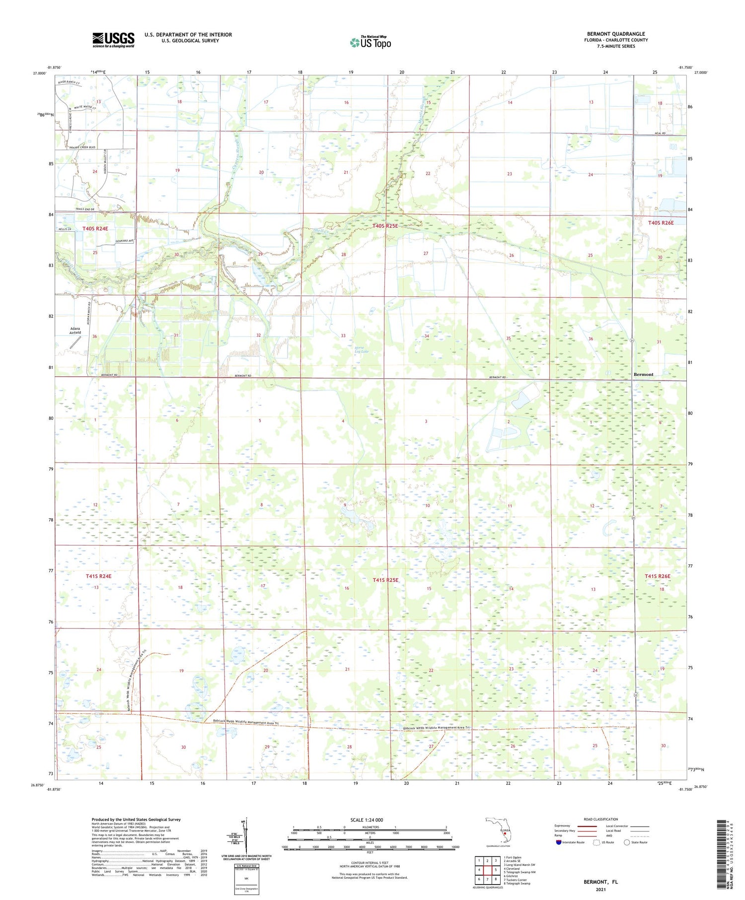 Bermont Florida US Topo Map Image