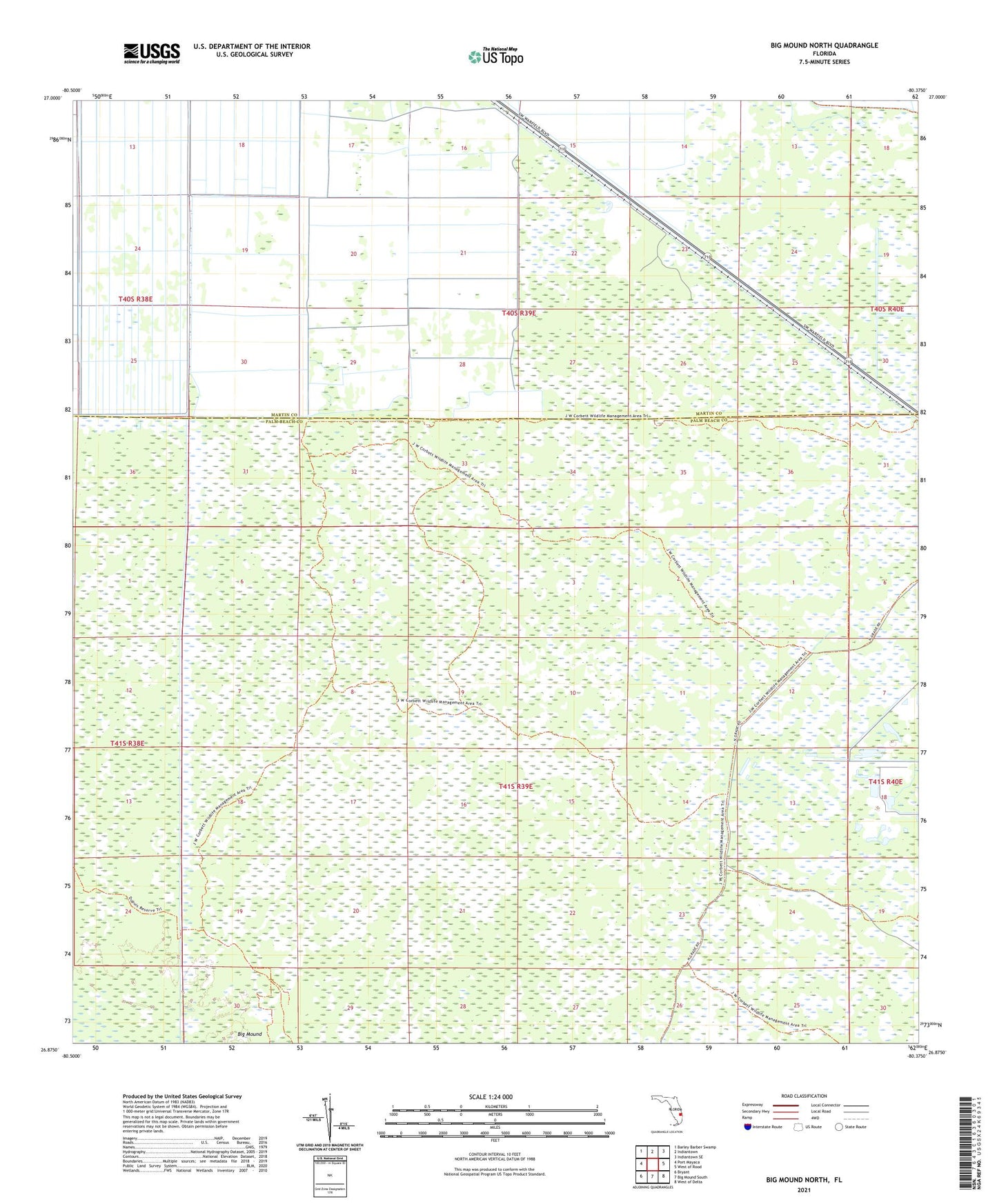 Big Mound North Florida US Topo Map Image