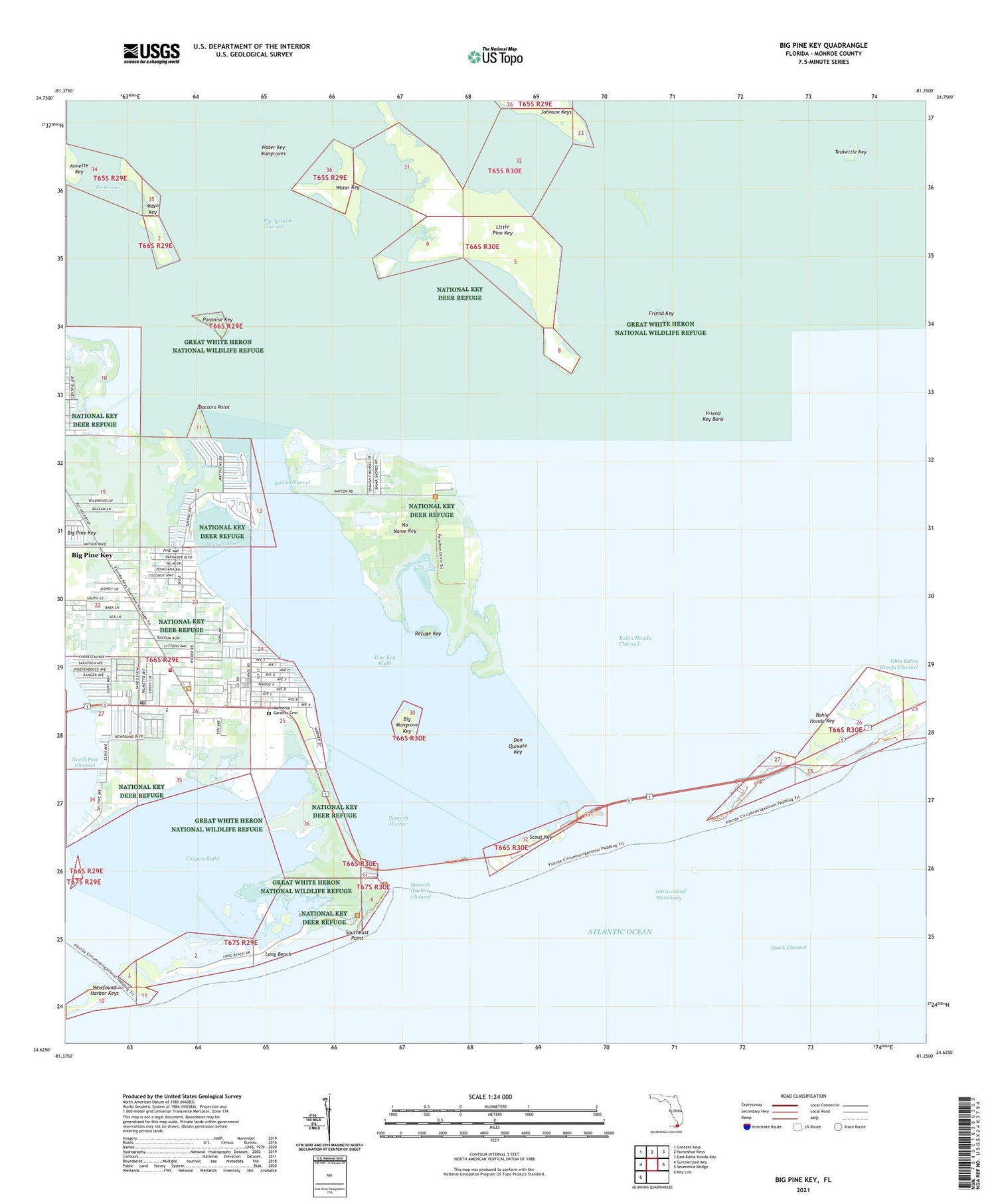 Big Pine Key Florida US Topo Map Image