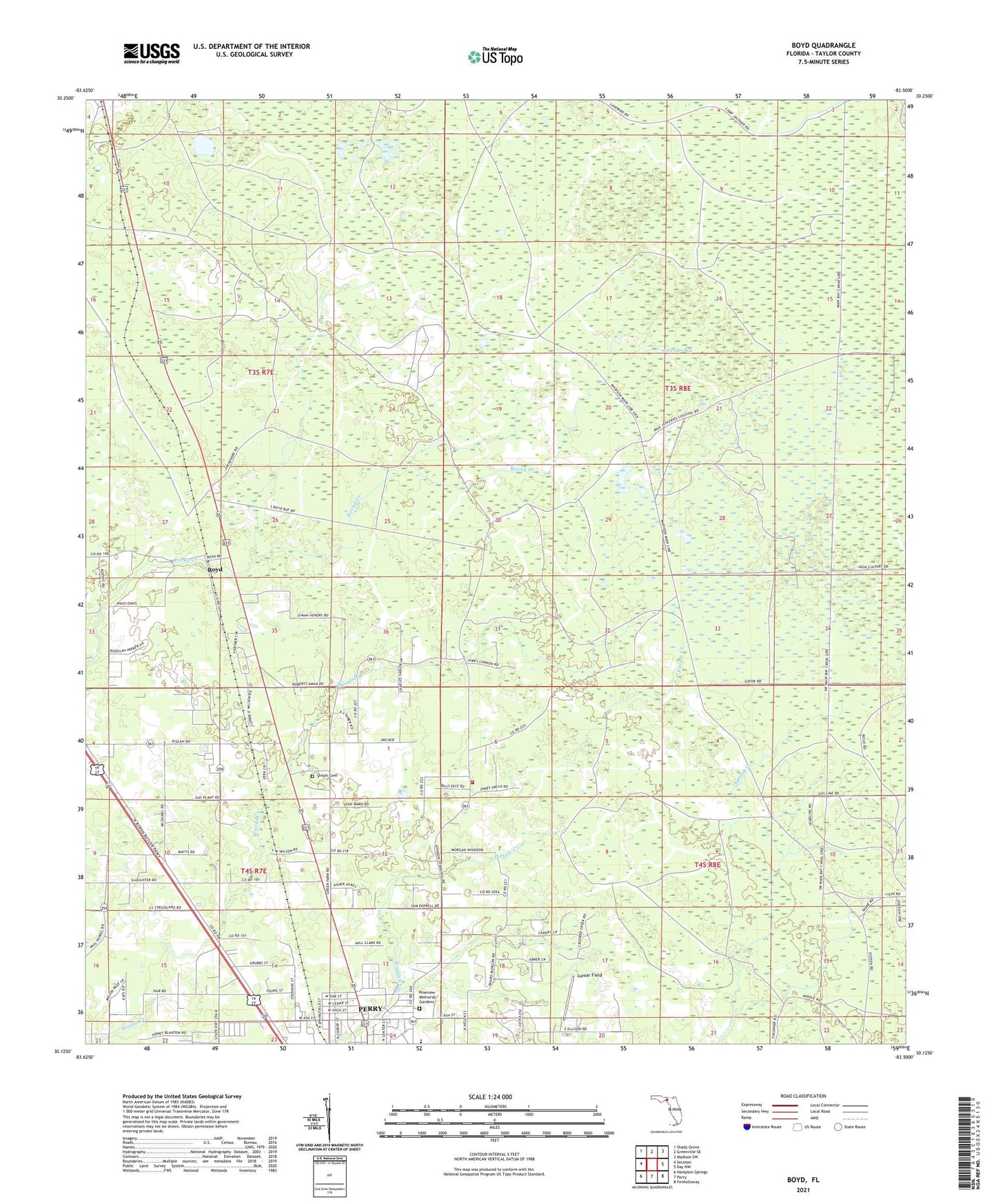 Boyd Florida US Topo Map Image