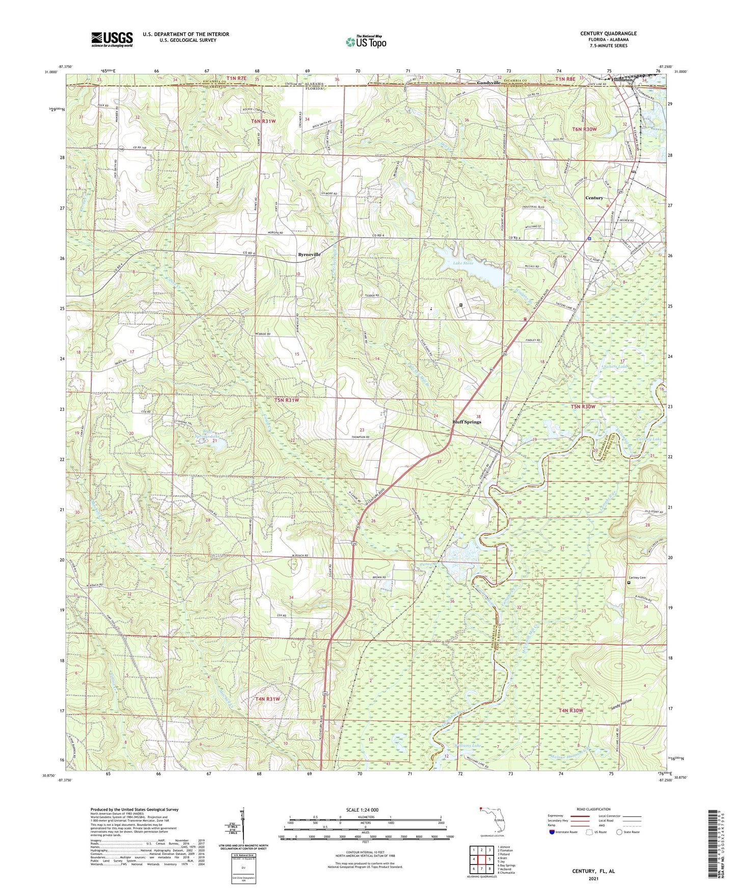 Century Florida US Topo Map Image