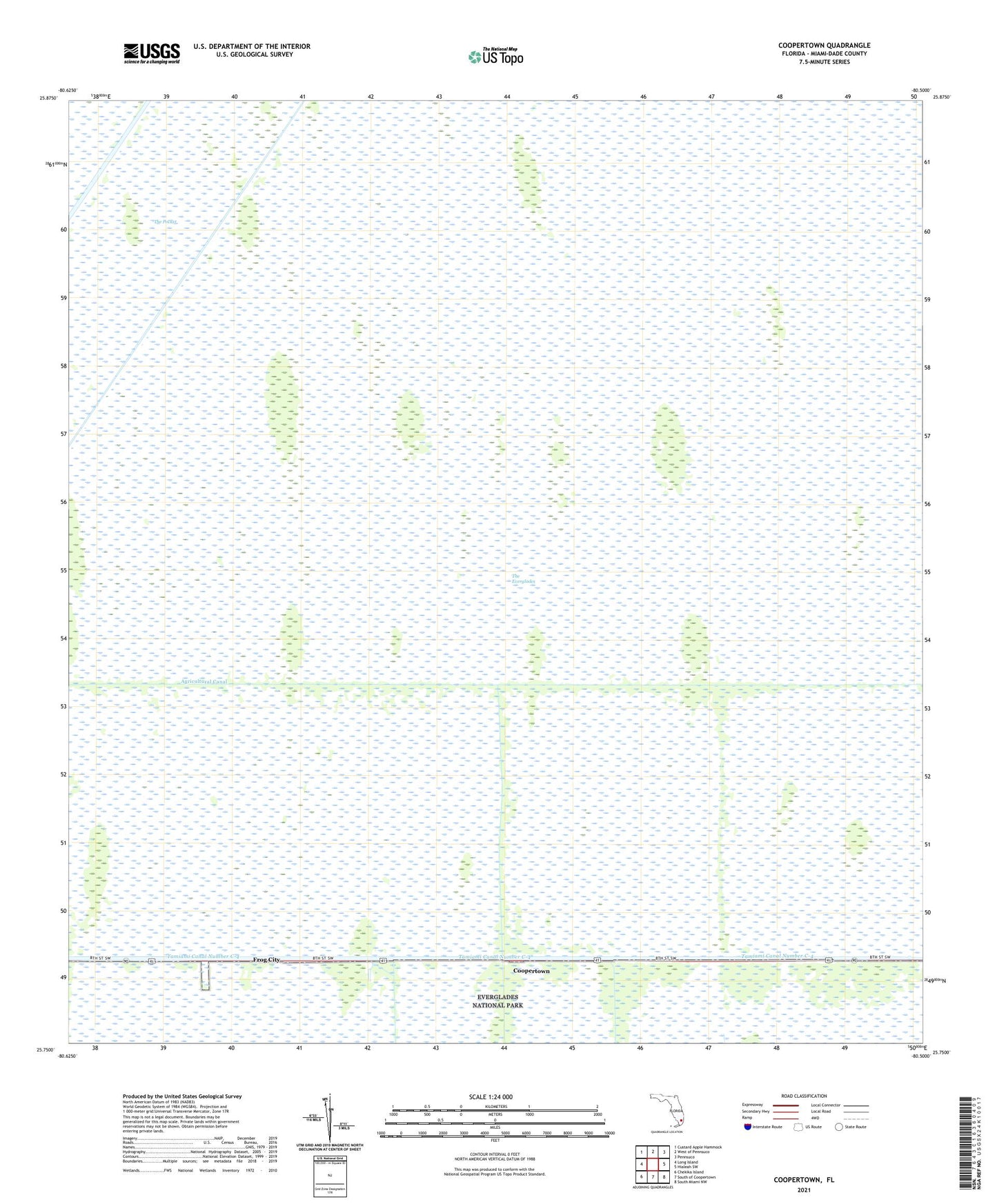 Coopertown Florida US Topo Map Image