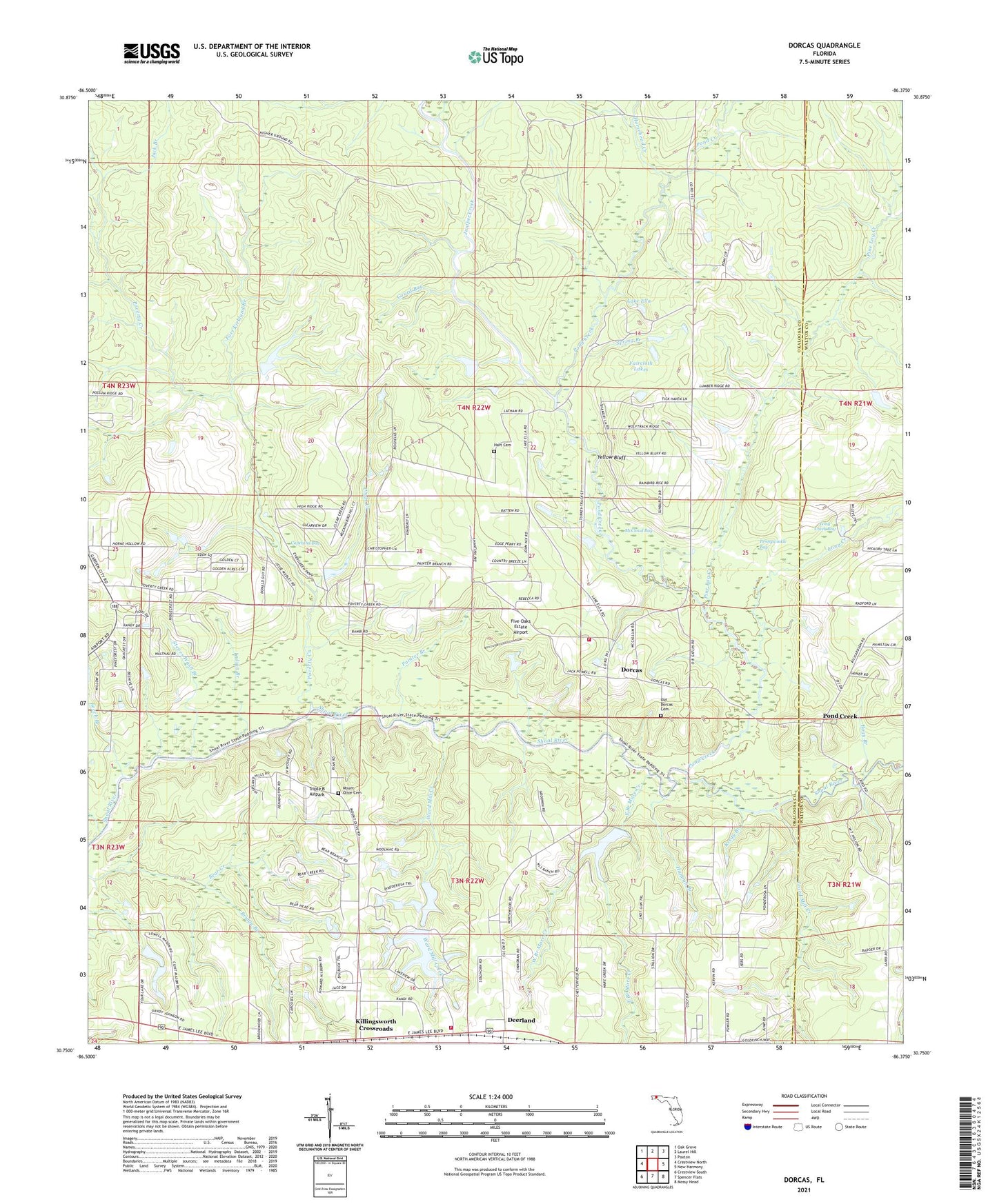 Dorcas Florida US Topo Map Image