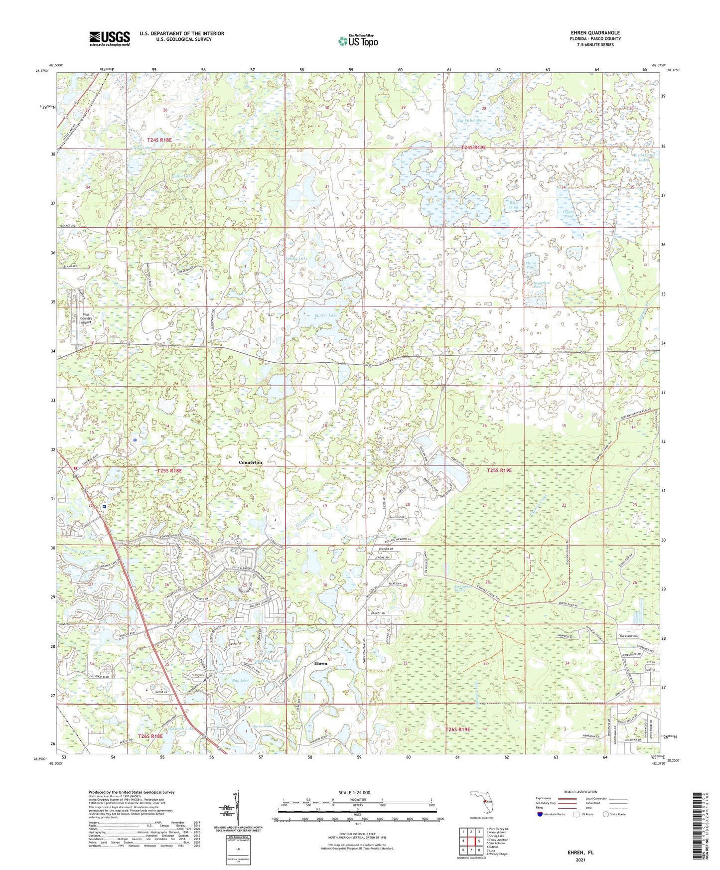 Ehren Florida US Topo Map Image