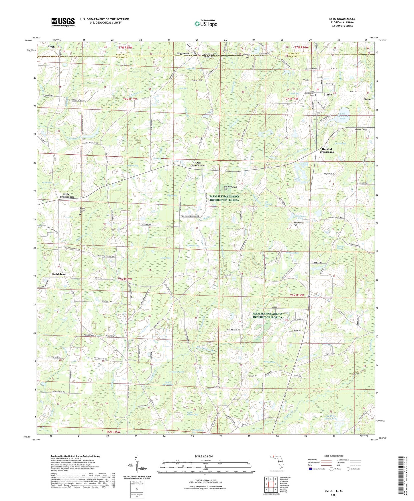 Esto Florida US Topo Map Image