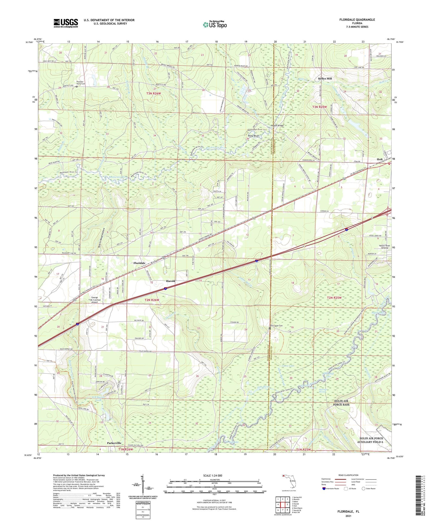 Floridale Florida US Topo Map Image