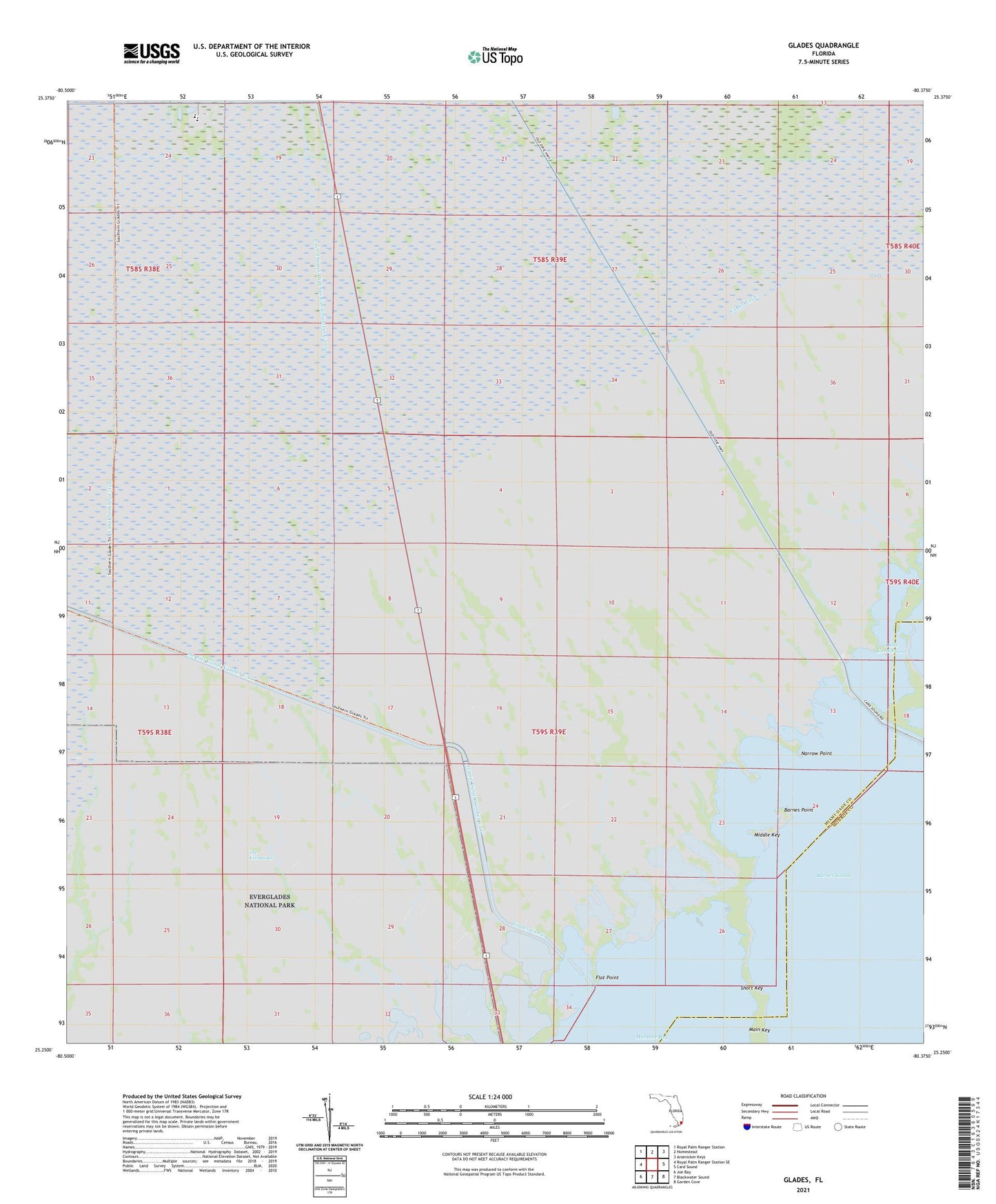 Glades Florida US Topo Map Image