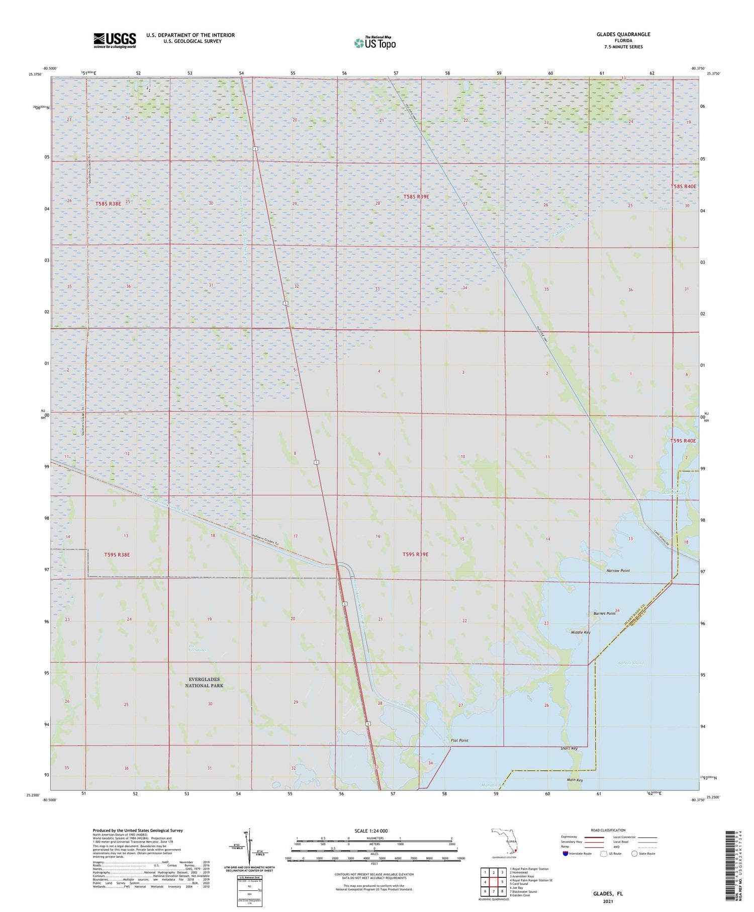 Glades Florida US Topo Map Image