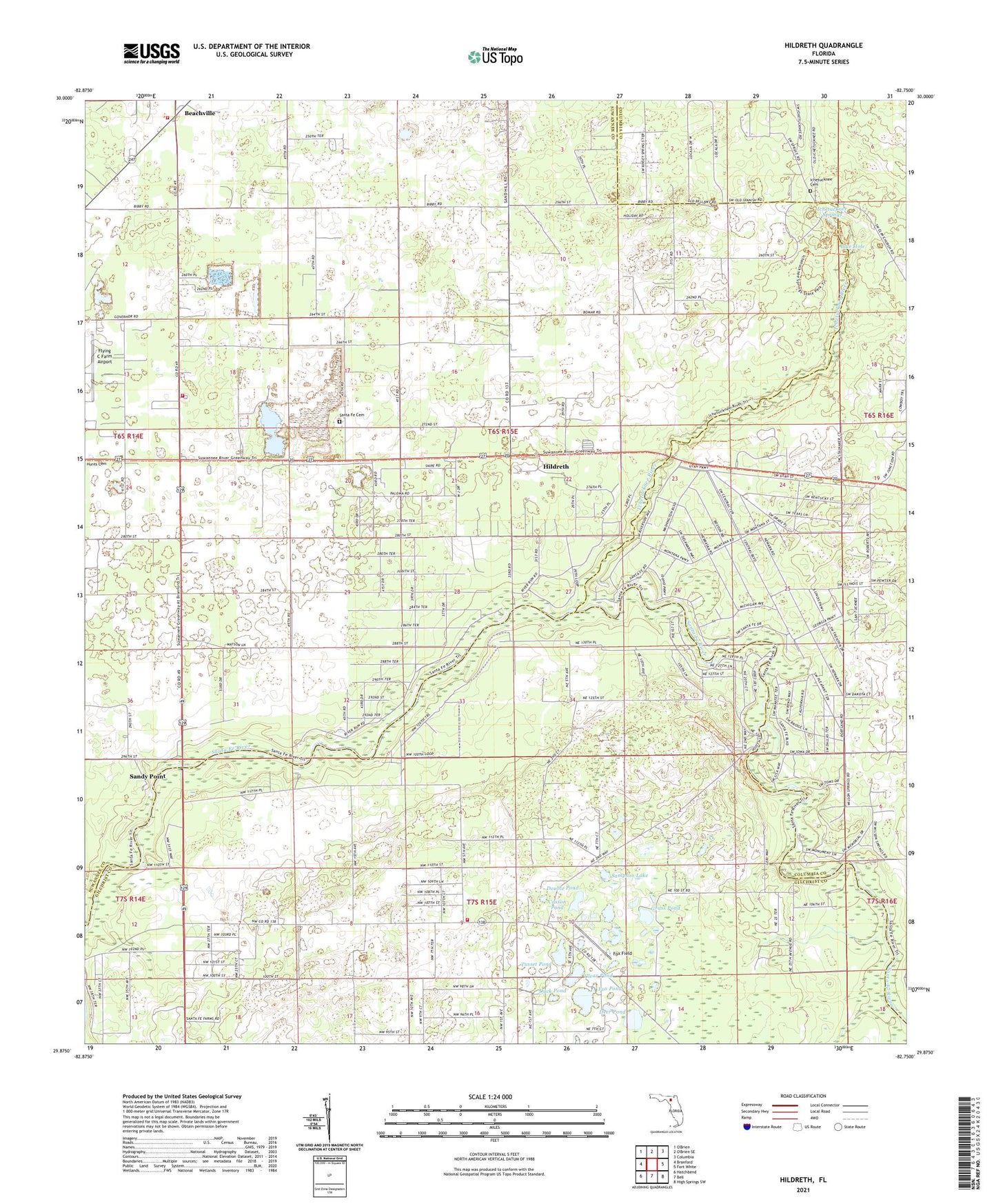Hildreth Florida US Topo Map Image