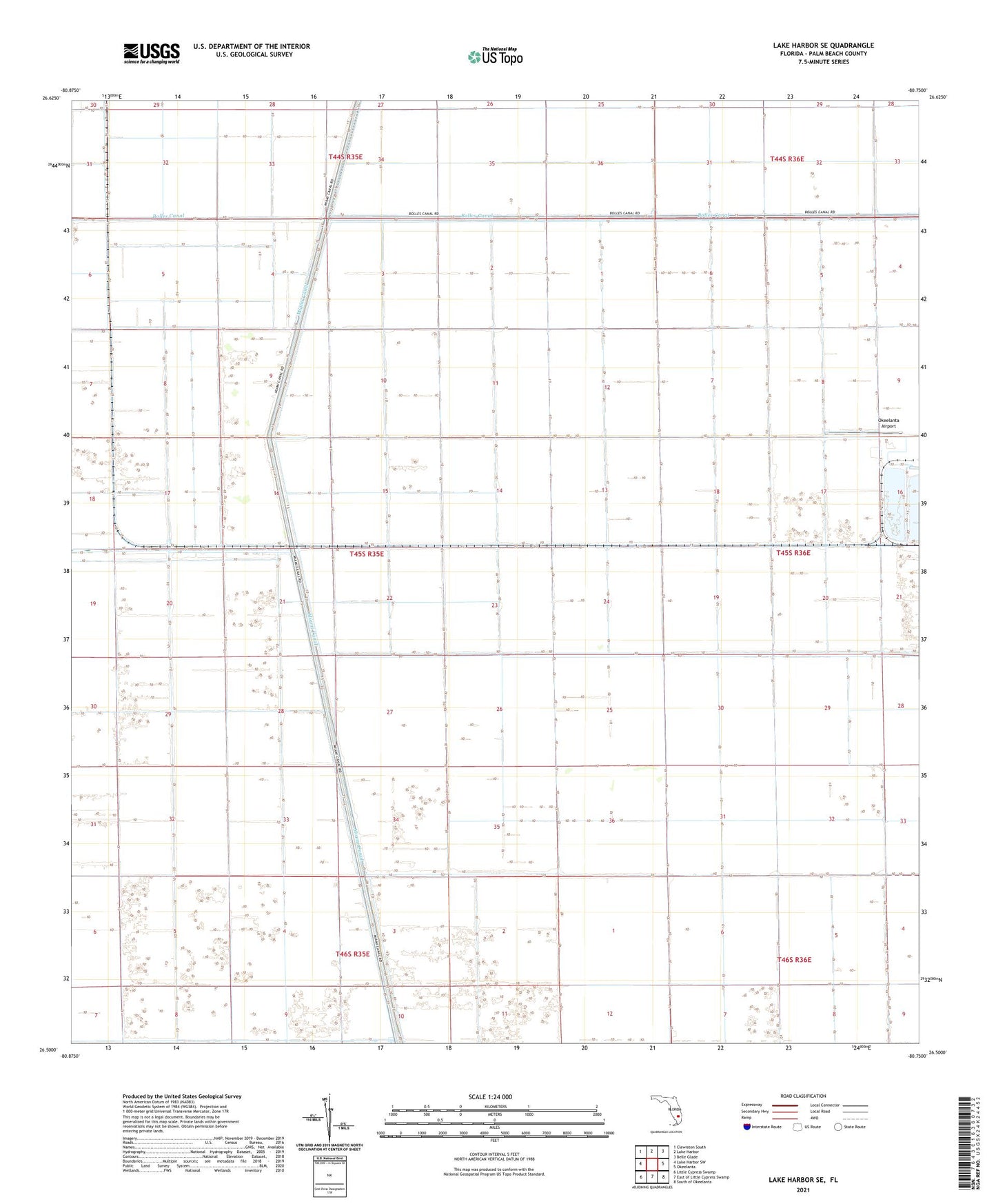 Lake Harbor SE Florida US Topo Map Image