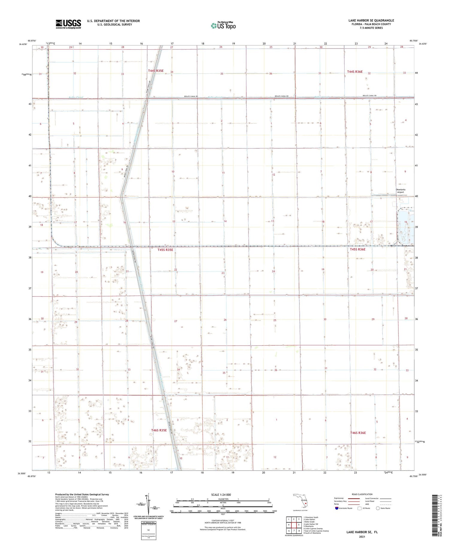Lake Harbor SE Florida US Topo Map Image